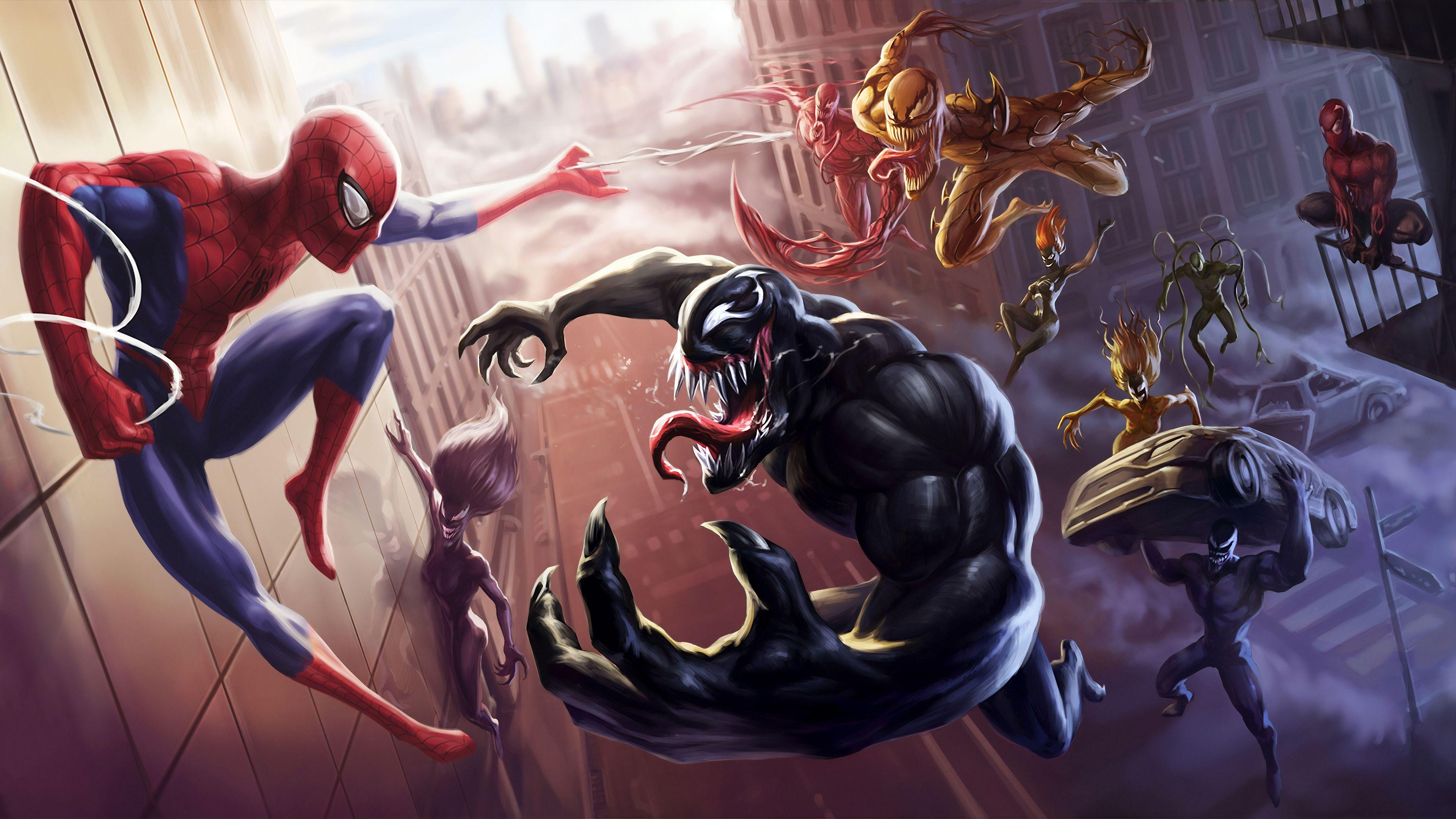 3840x2160 Spiderman Venom Carnage