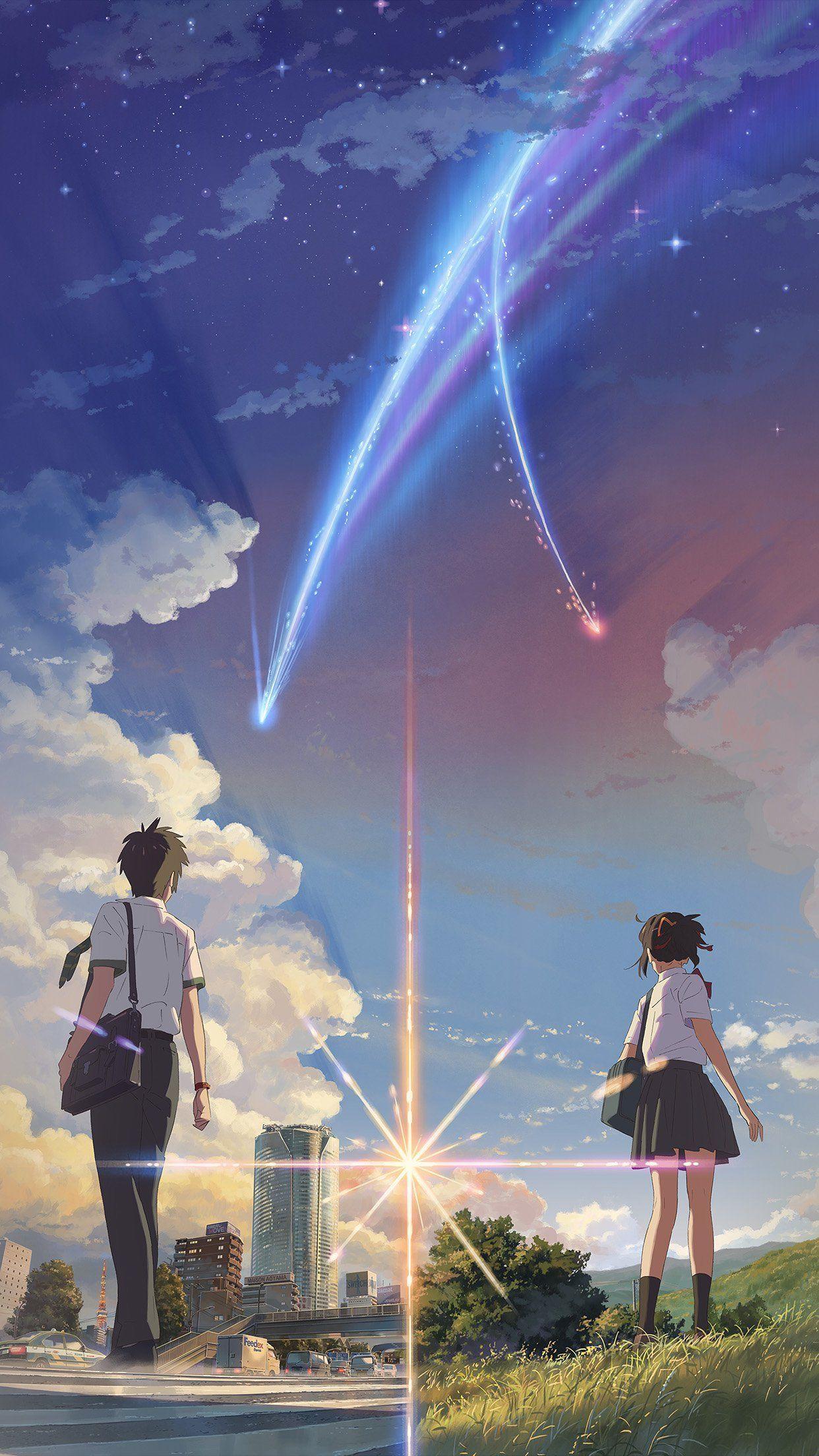 1242x2208 Anime Couple Art HD iPhone Wallpaper .