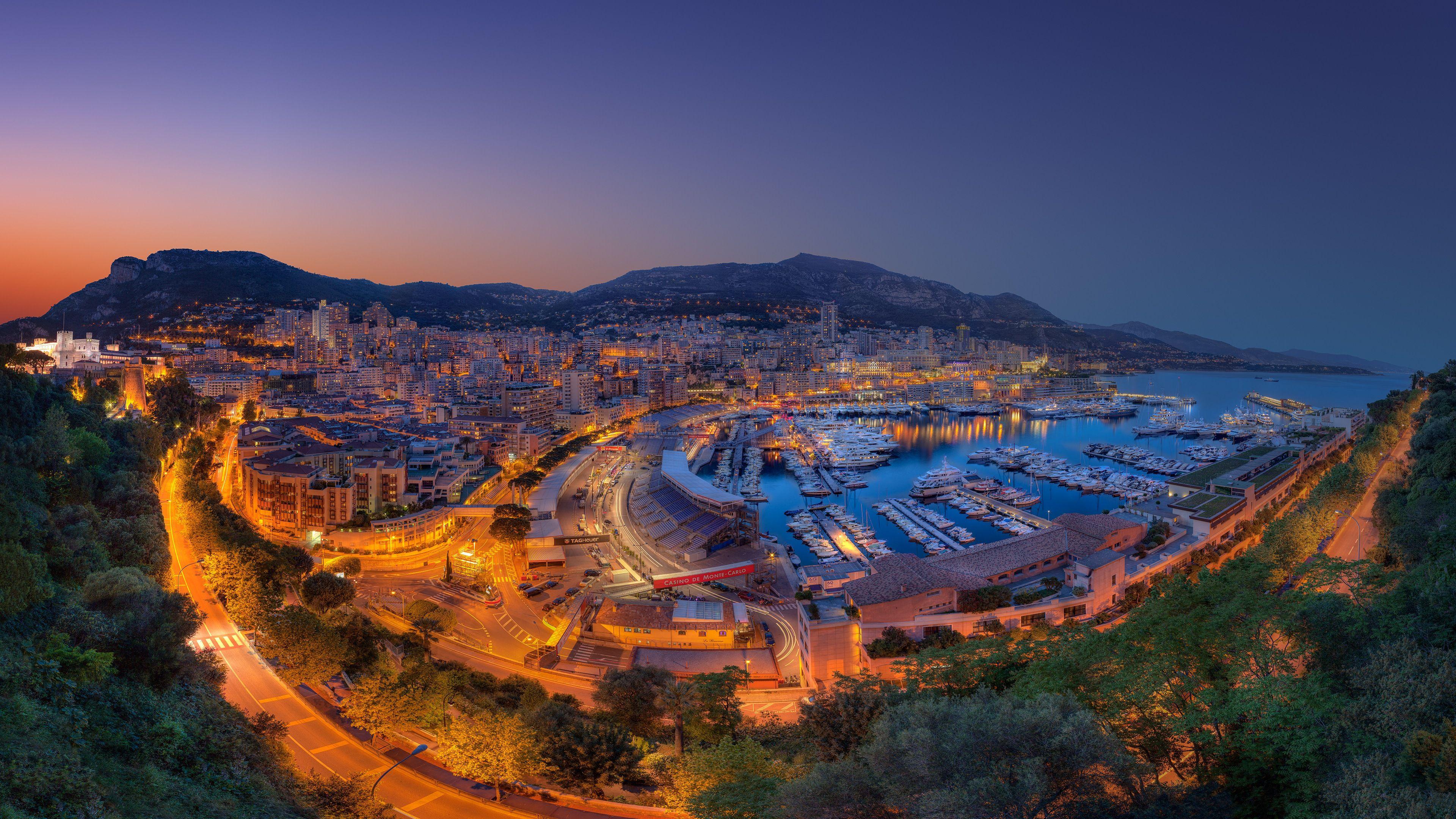 3840x2160 Monte Carlo Yachts Port Panorama 4K