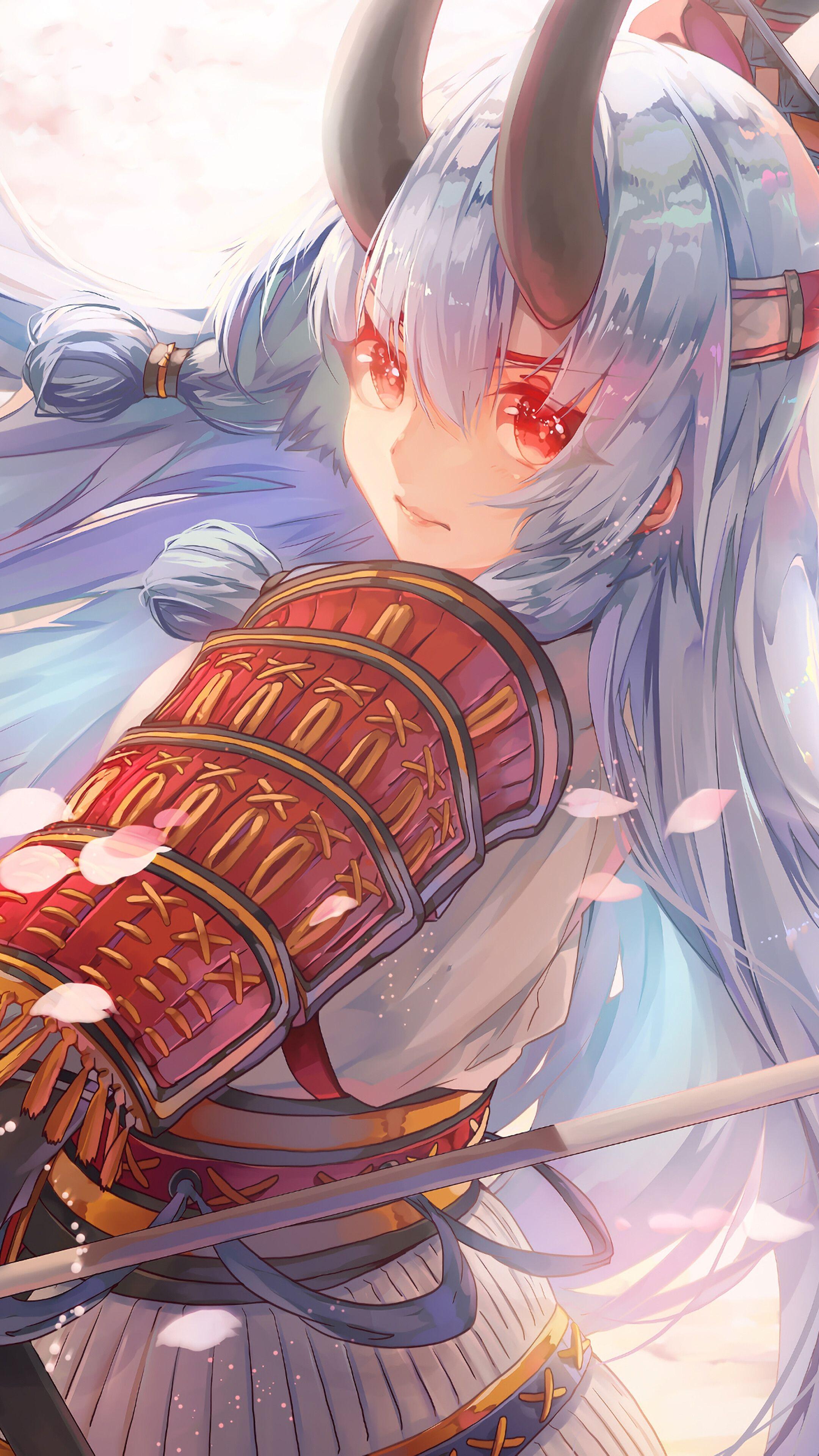 2160x3840 Anime, Girl, Warrior, Samurai, Fantasy, 4K phone HD Wallpaper, Image, Background, Photo and Picture. Mocah HD Wallpaper