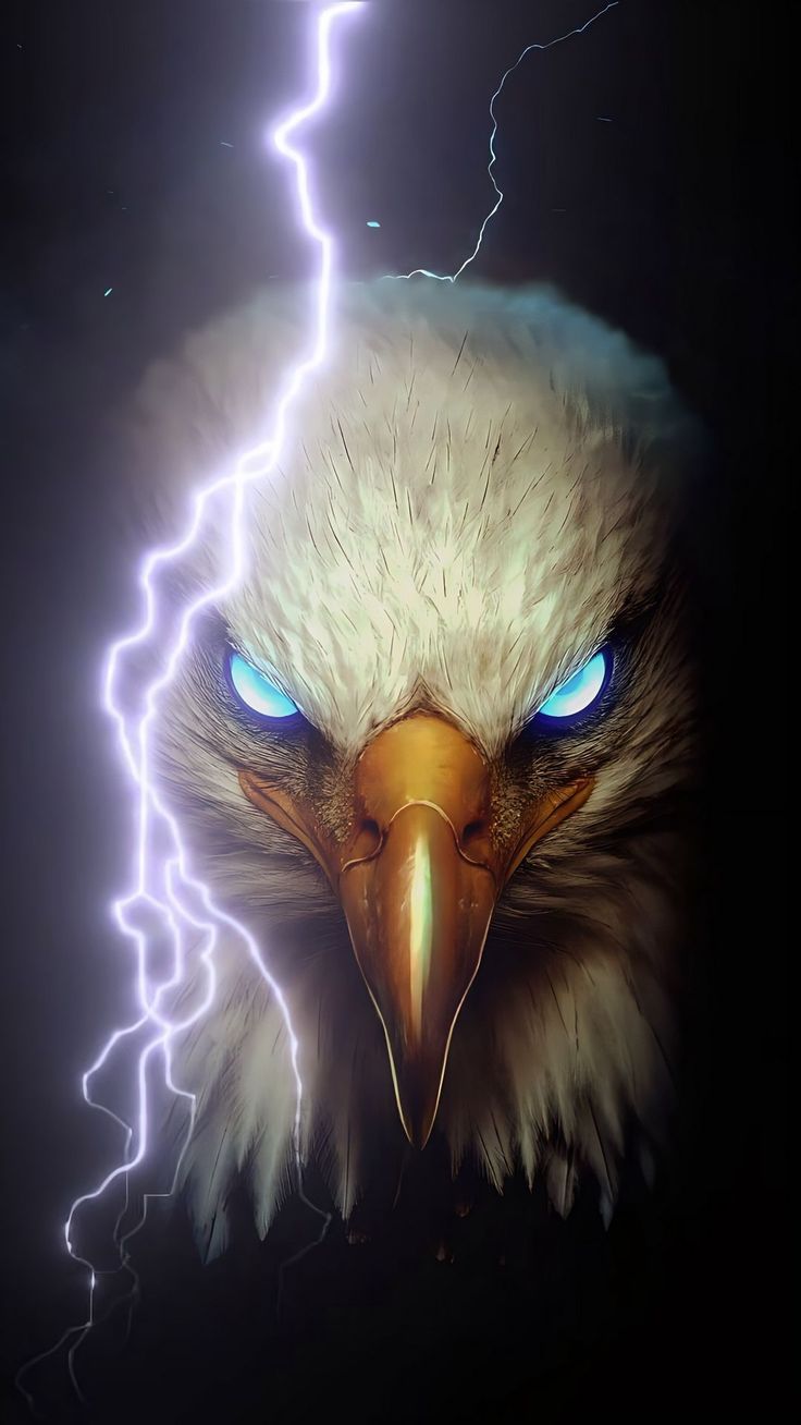 736x1308 American bald eagle wallpaper. Eagle with lightning bolt, Blue lightning eagle, Eagle iphone