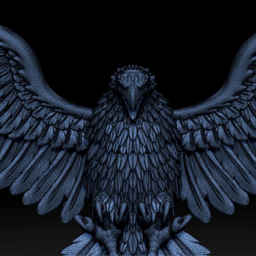1000x1000 3D Printable eagle