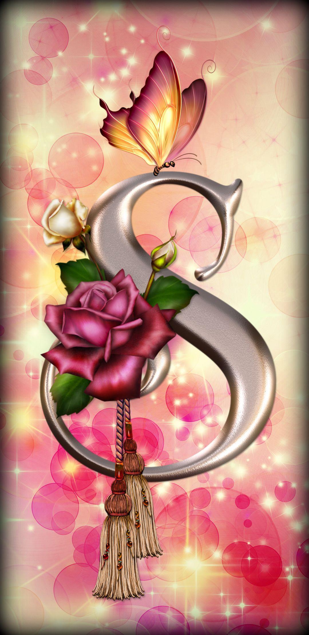 1080x2220 Flower Letter S. Flower phone .com