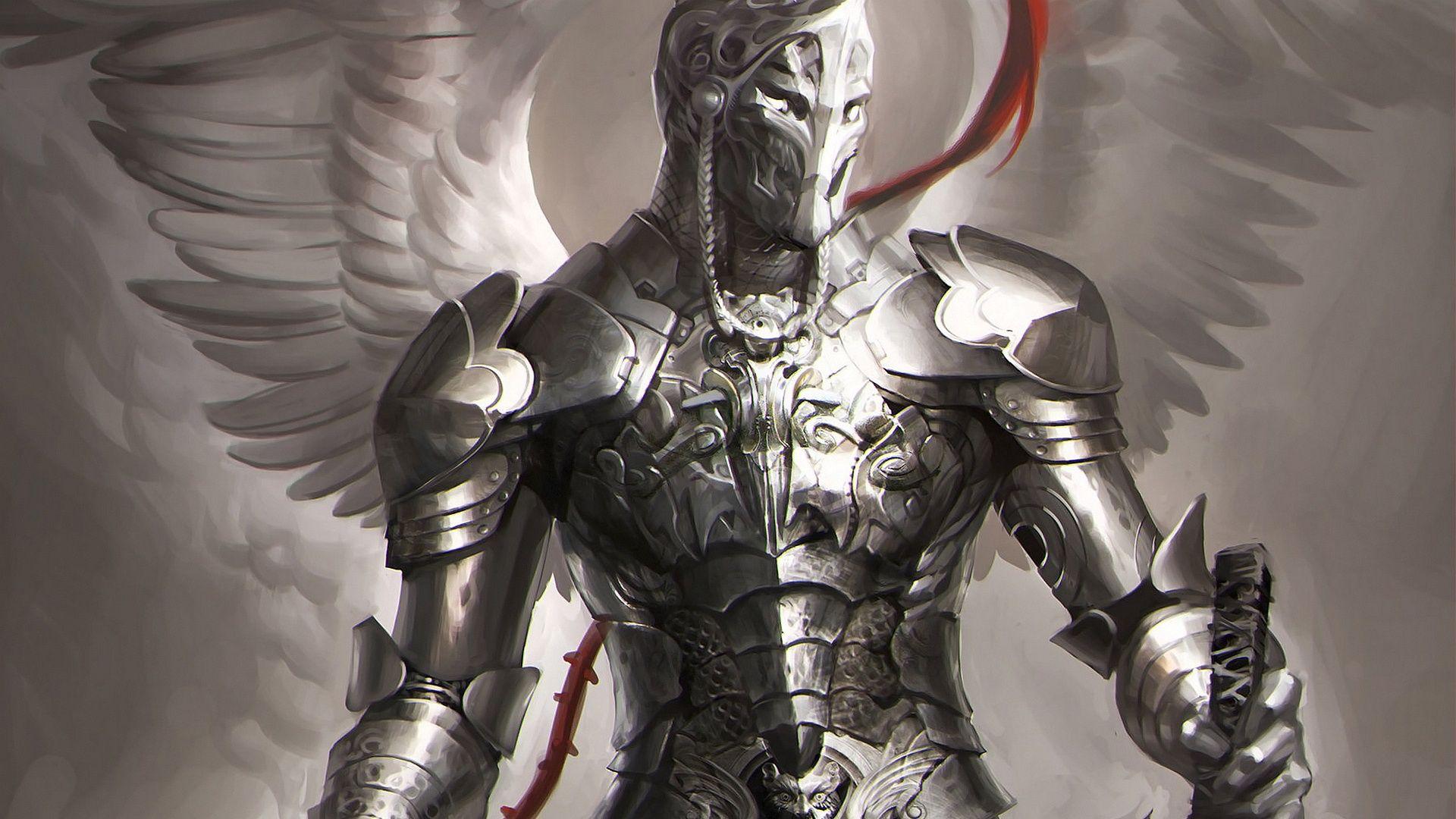 1920x1080 warrior, Knight, Angel, Armor .