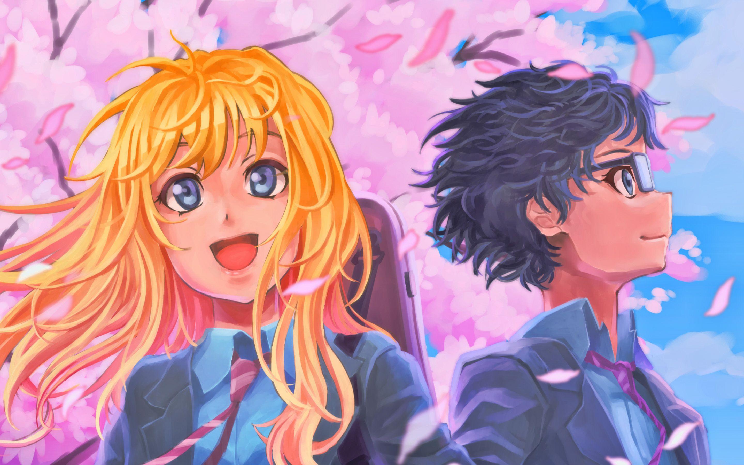 2880x1800 Download wallpaper Kousei Arima, Kaori .