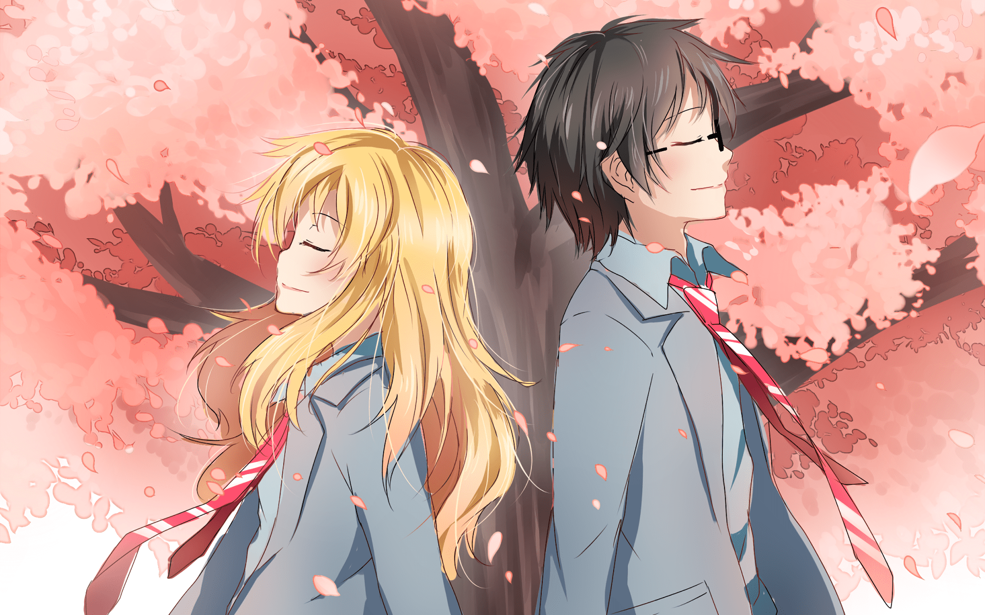 1920x1200 Miyazono Kaori and Arima Kousei .com