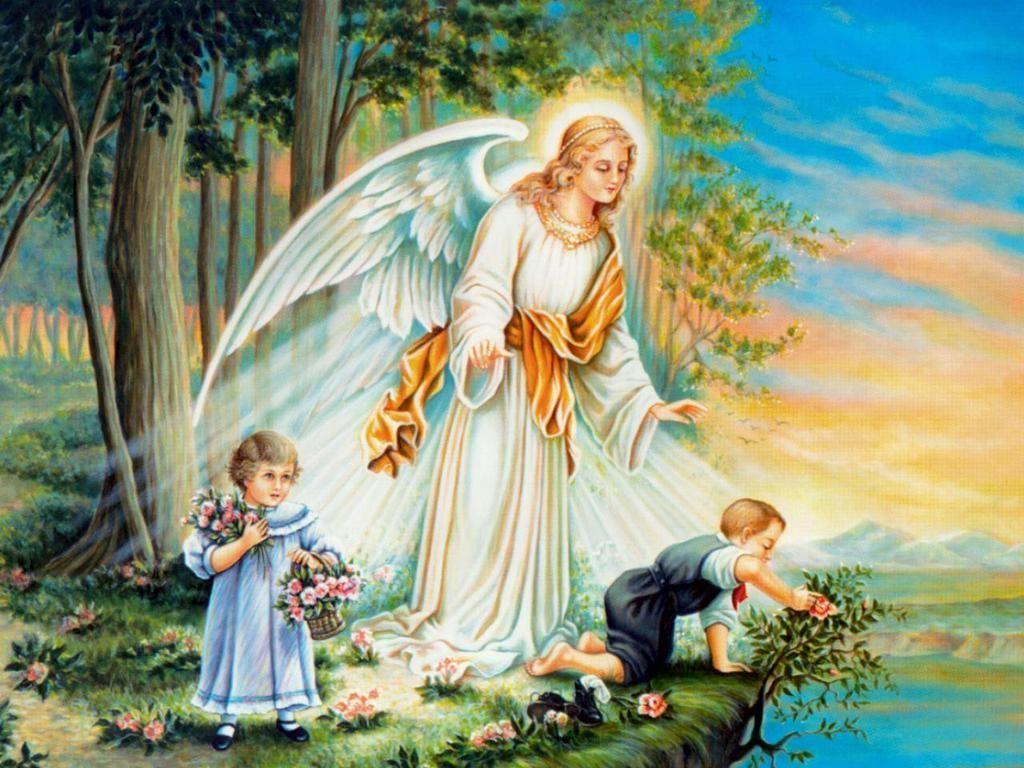 1024x768 Catholic Angel Wallpaper