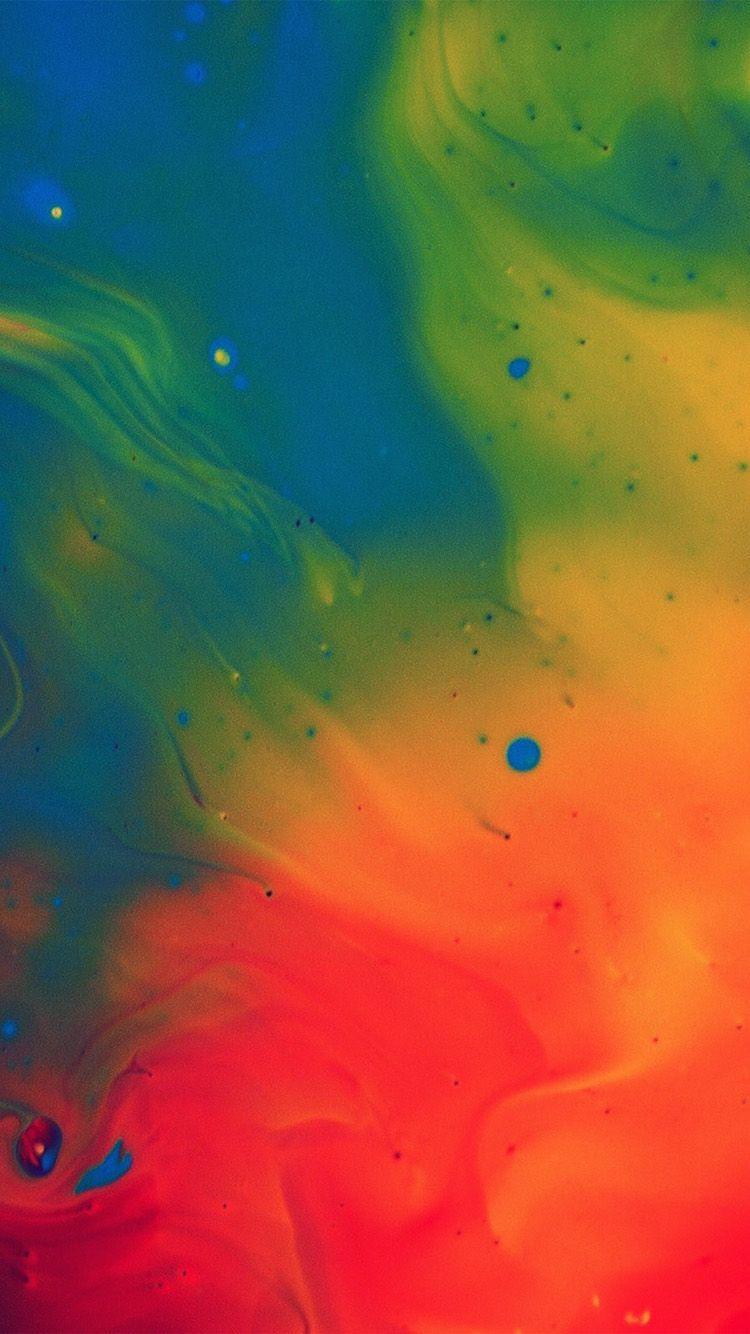 750x1334 Blend Color Rainbow Paint Ink