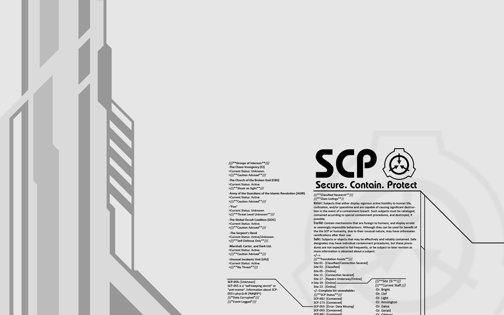 1680x1050 SCP Wallpaper