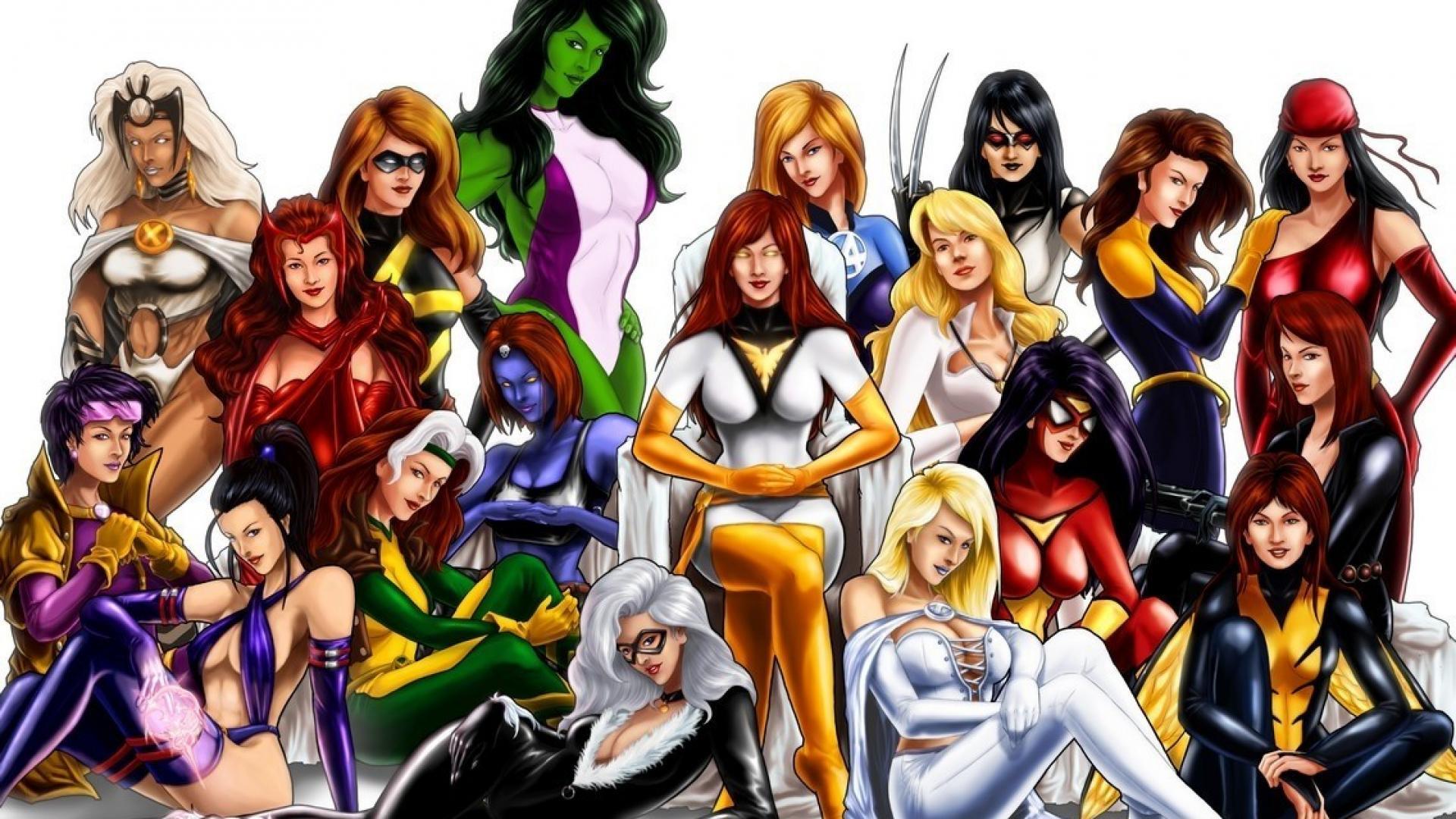 1920x1080 Women In Marvel Wallpaper