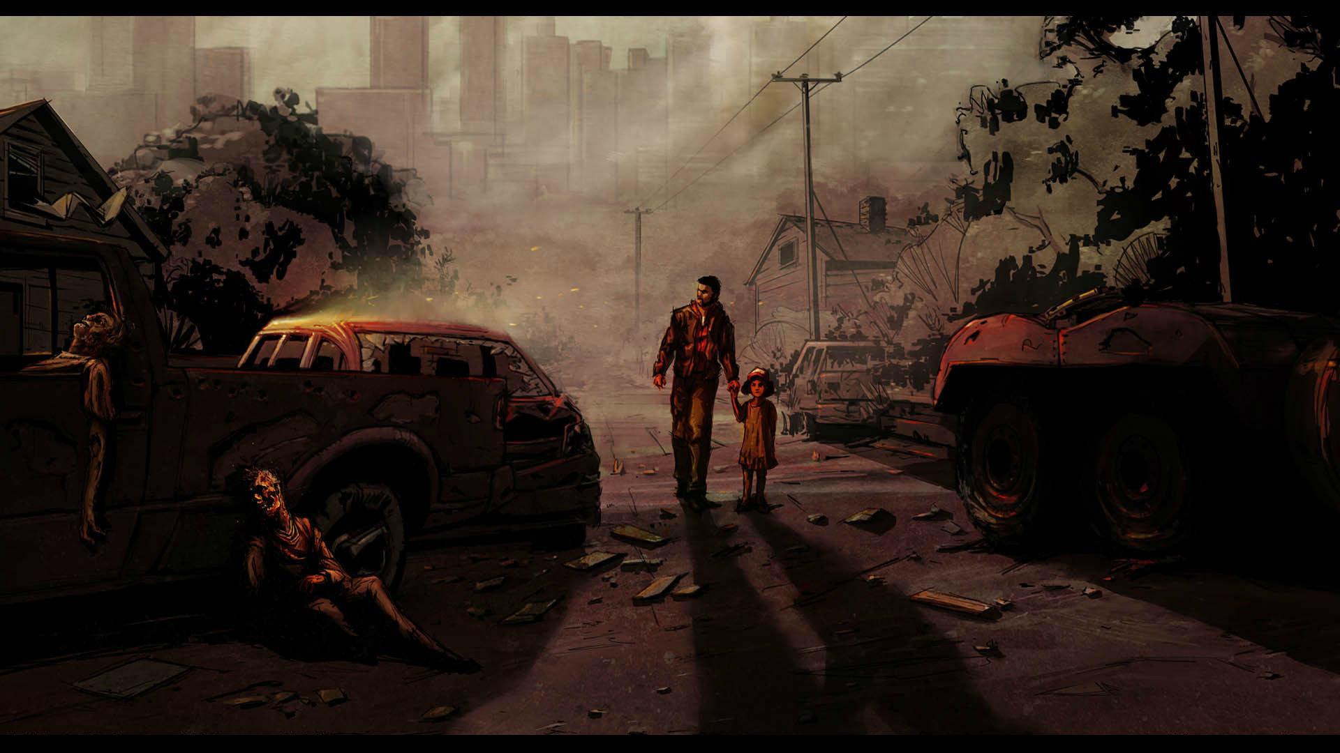 1920x1080 The Walking Dead: Season 1 wallpaper .