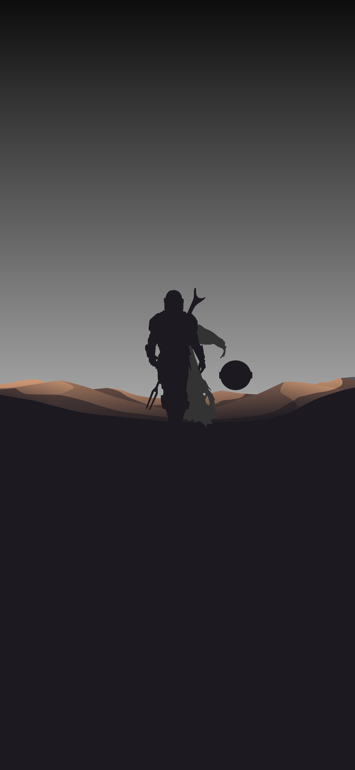1205x2609 The Mandalorian minimalist wallpaper 4k .