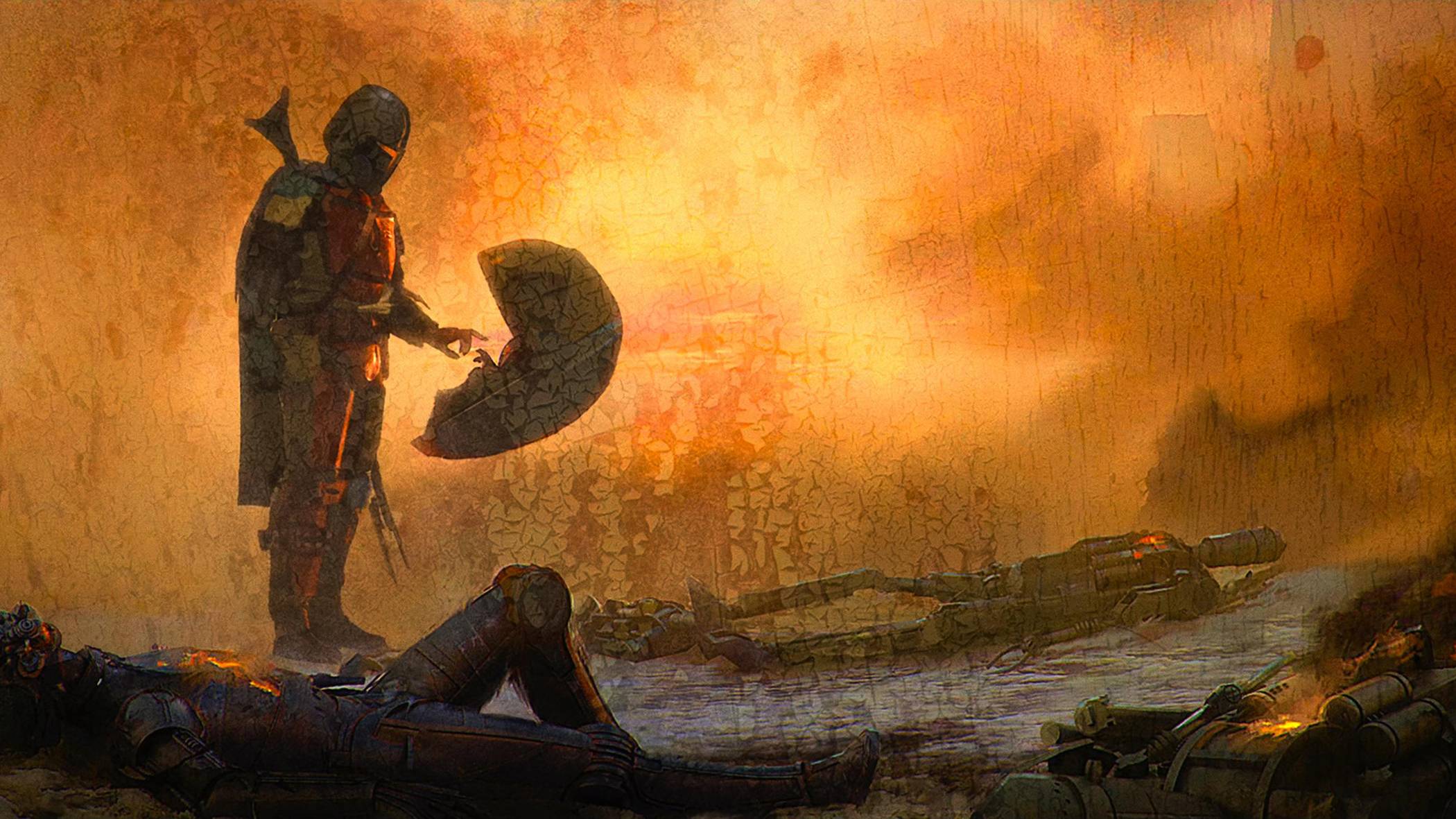 2100x1181 Mandalorian and Baby Yoda Concept Art Wallpaper, HD TV Series 4K Wallpaper, Image, Photo and Background