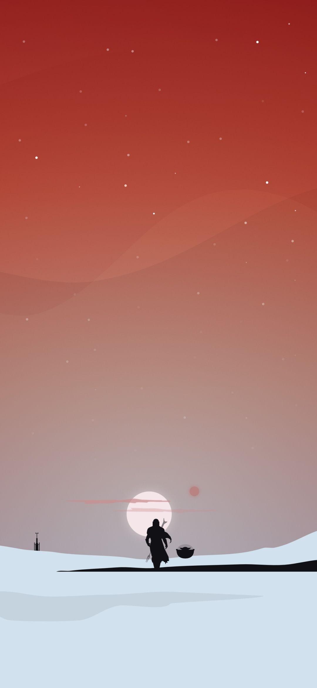 1080x2340 mandalorian mobile wallpaper .