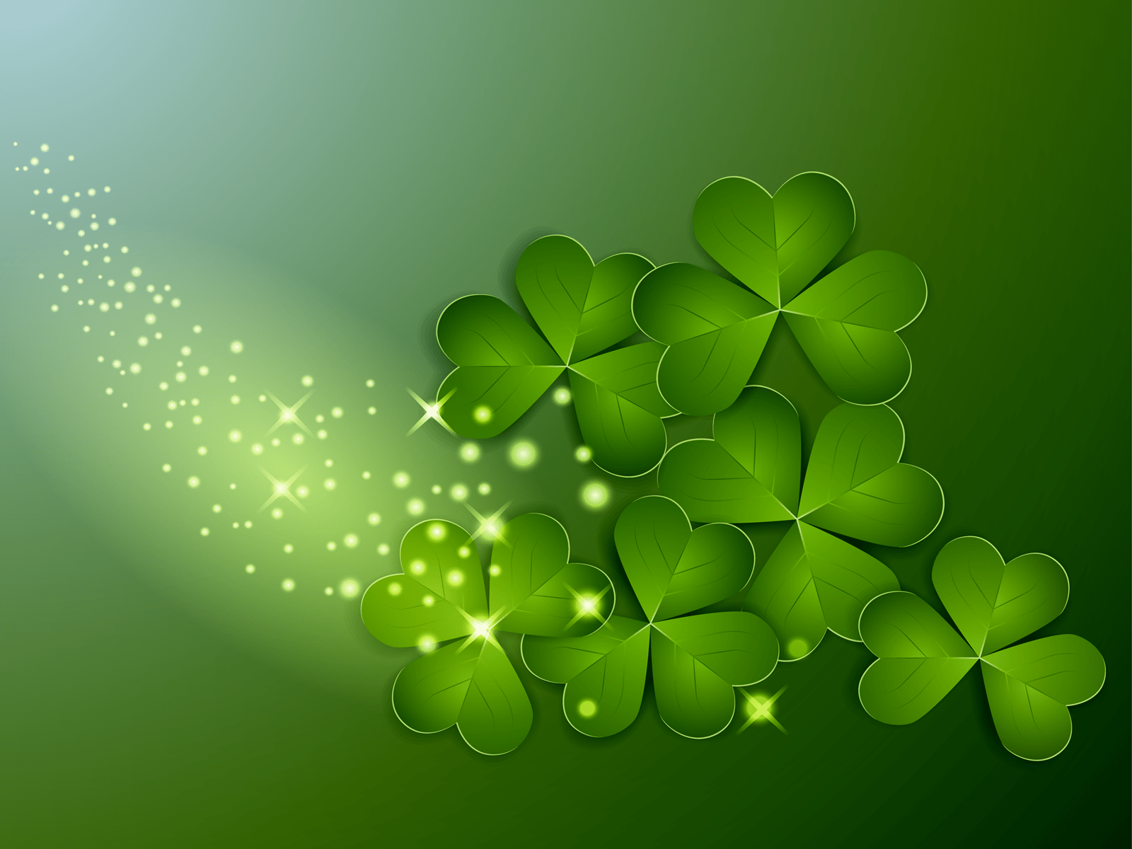 1600x1200 Happy Saint Patrick's Day Four Leaf Clover Wallpaper