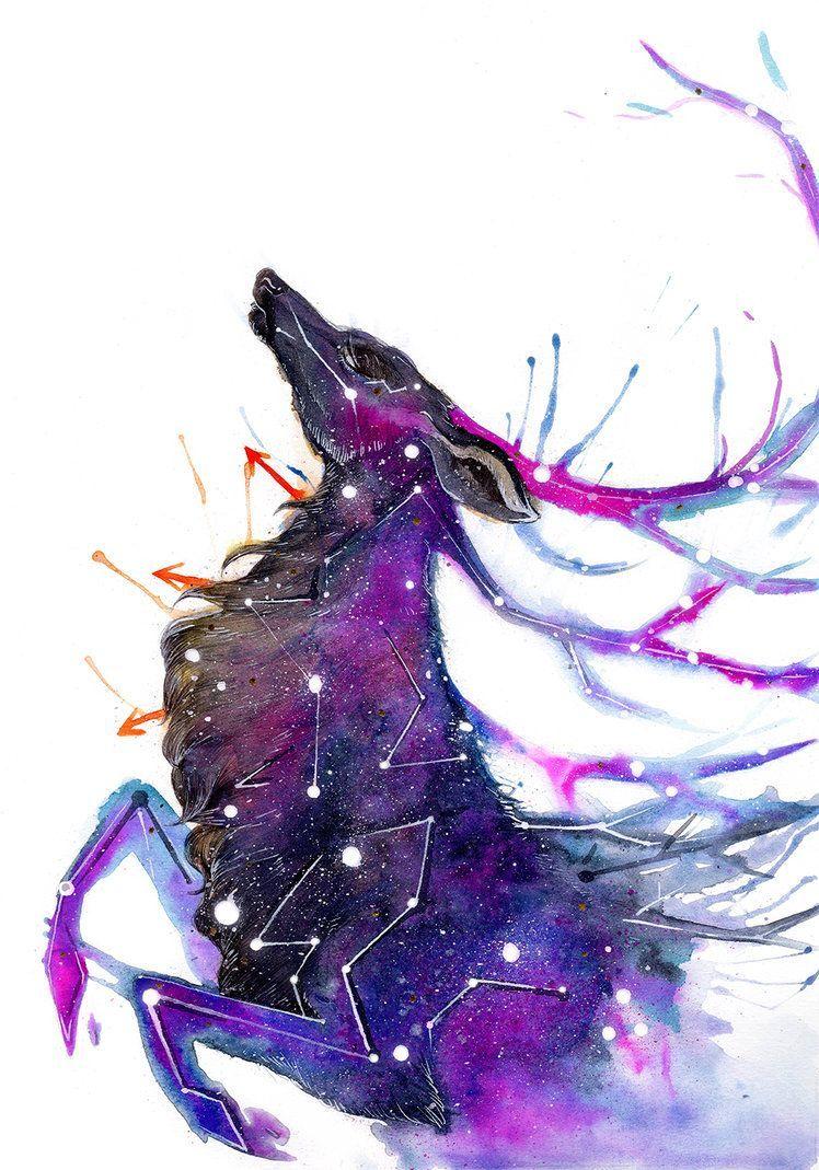 748x1069 Galaxy Deer by RubisFirenos on .com