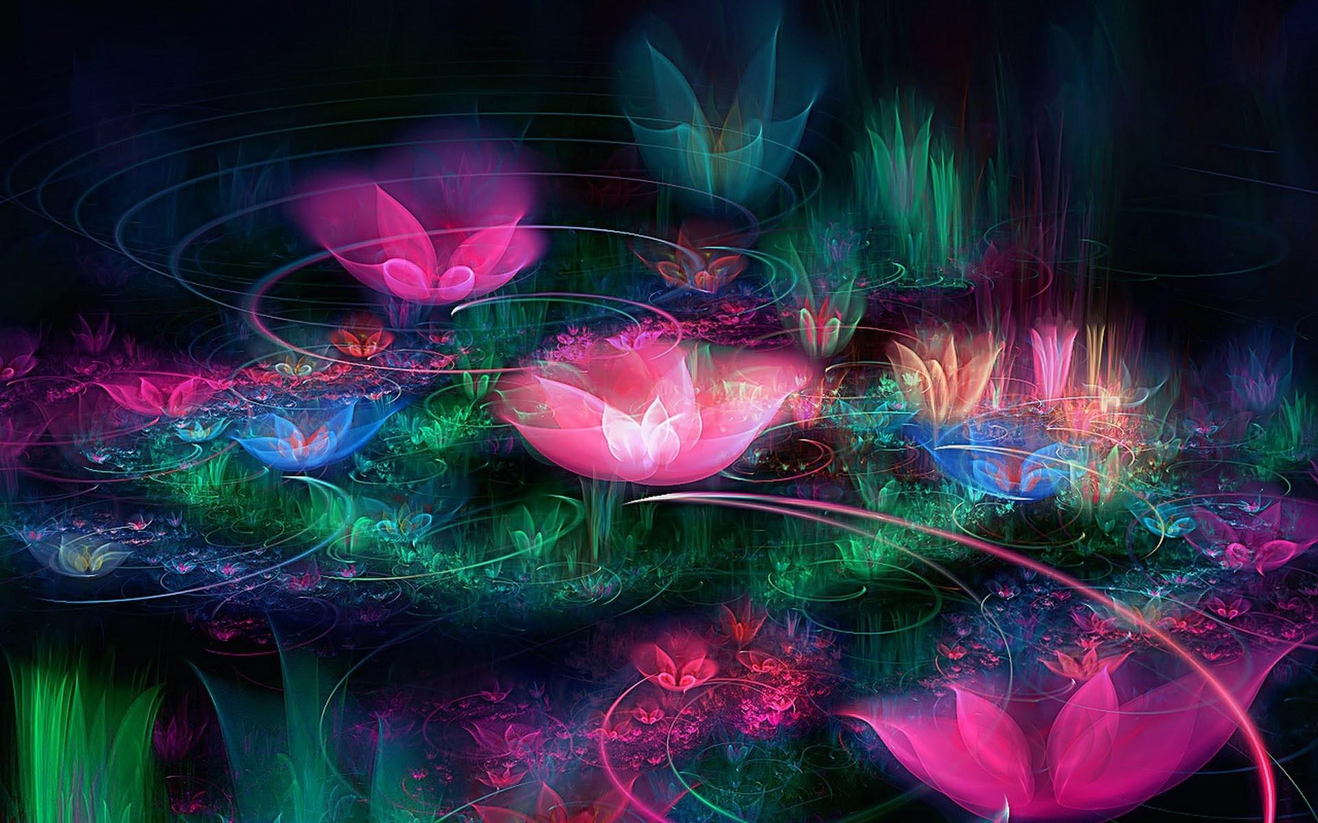 1920x1200 fractal, flowers, space Wallpaper, HD .