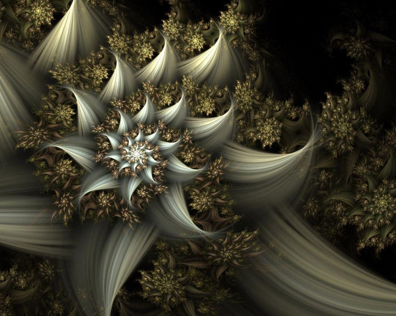 1280x1024 Free download Fractal flower wallpaper .