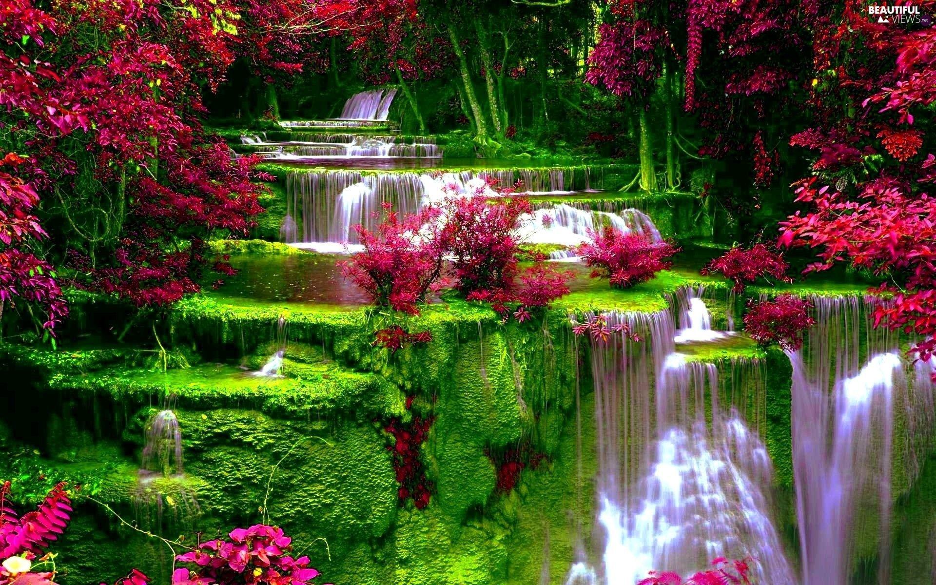 beautiful paradise tropical paradise waterfall wallpaper