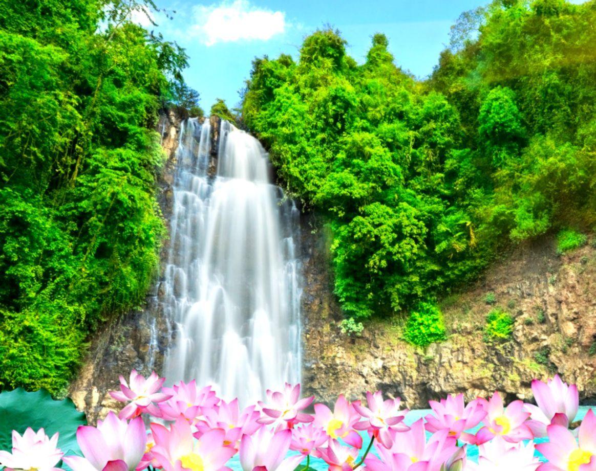 Waterfall Flowers Wallpapers - Top Free Waterfall Flowers Backgrounds ...