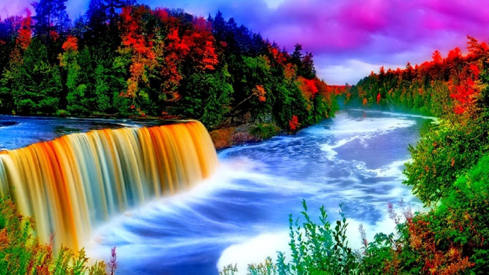 1600x900 Nature Waterfall Wallpaper