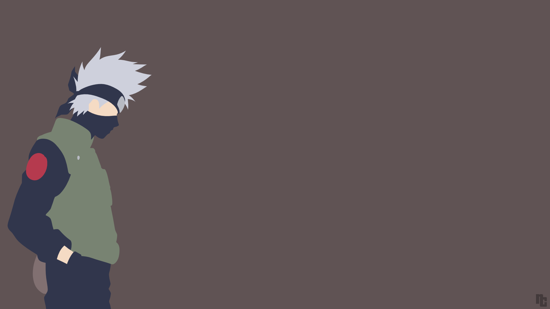 Hình nền tối giản 1920x1080.  Kakashi.  Naruto Shippuden