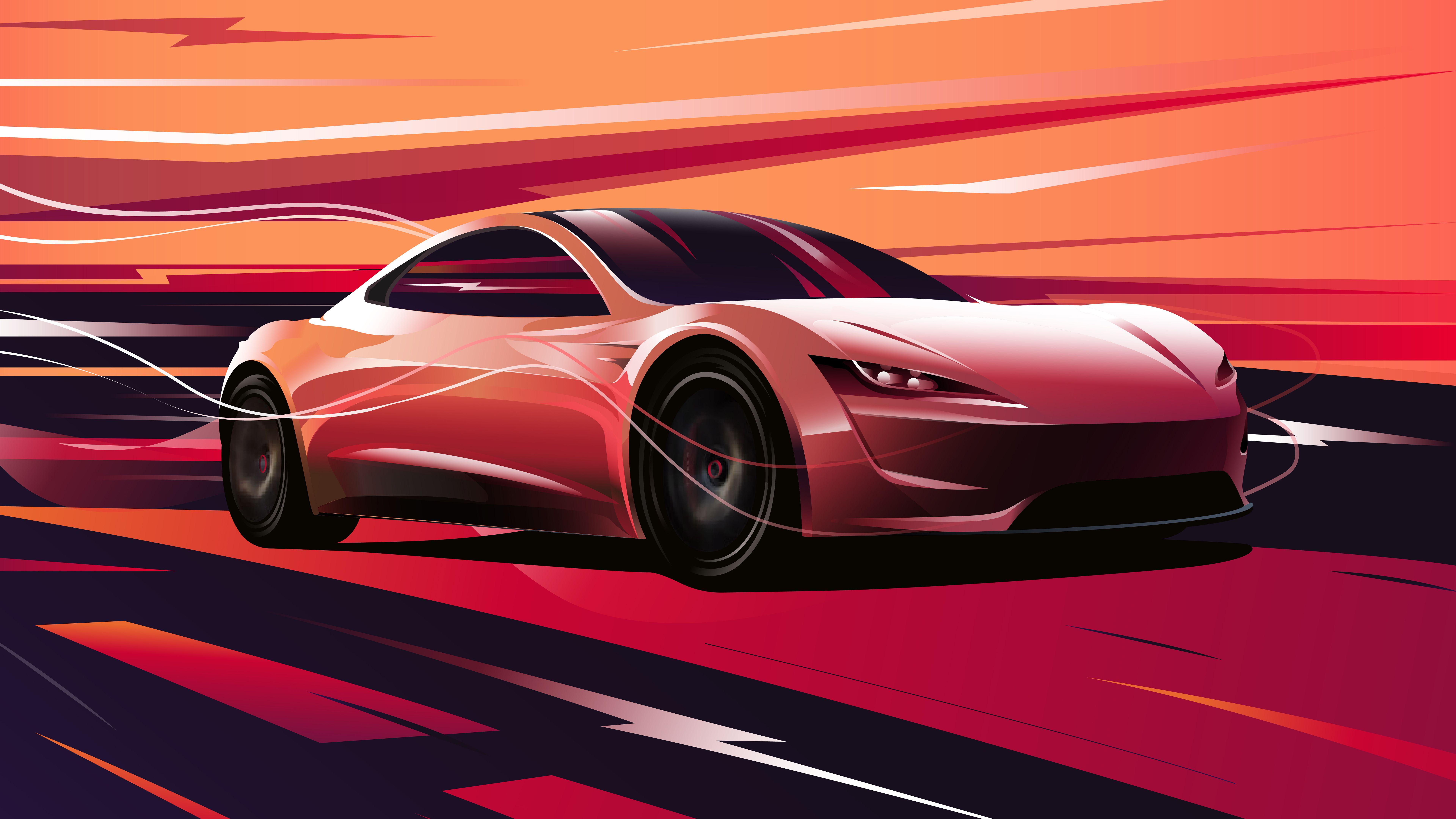 7680x4320 Tesla Roadster 2020 Wallpaper 4k .