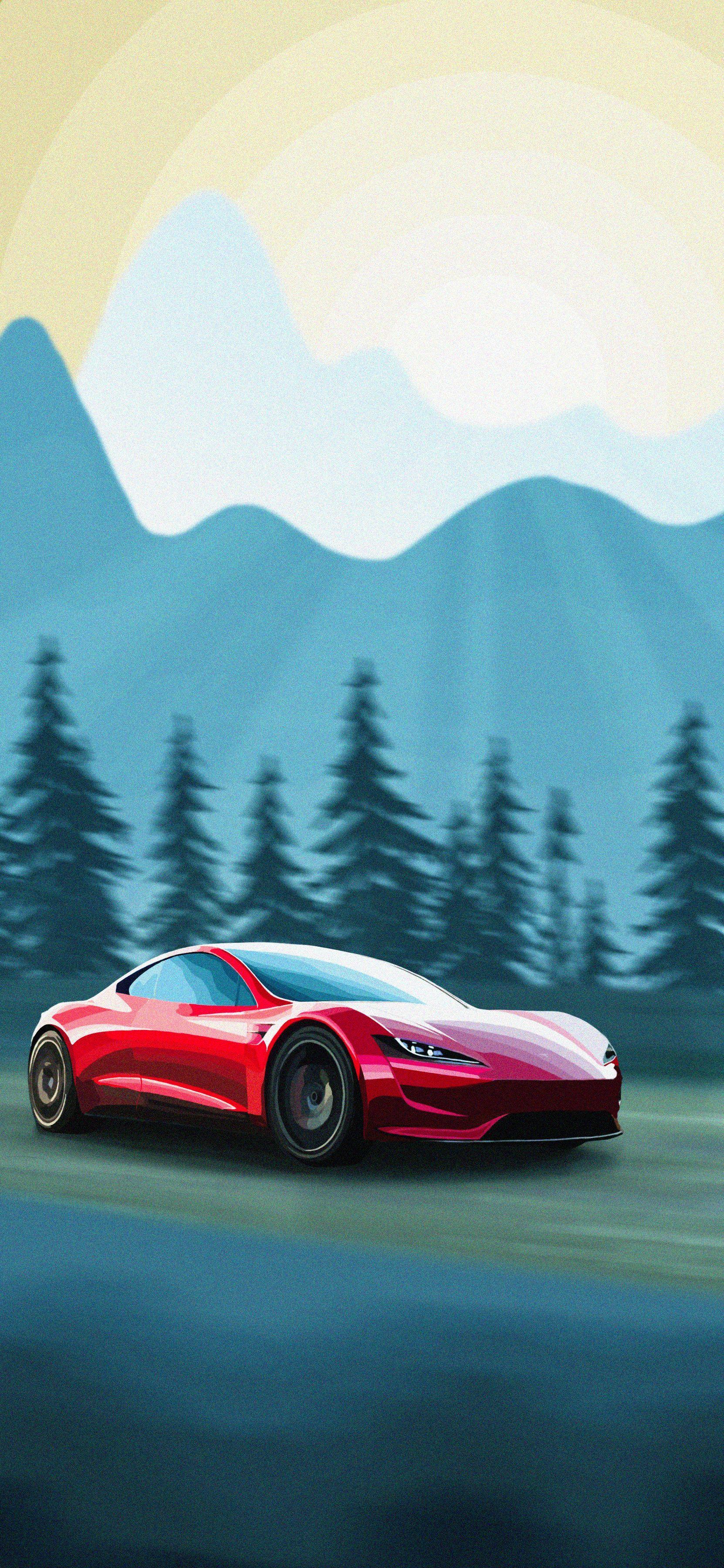 1662x3599 Tesla Roadster Wallpaperwallpaper.dog
