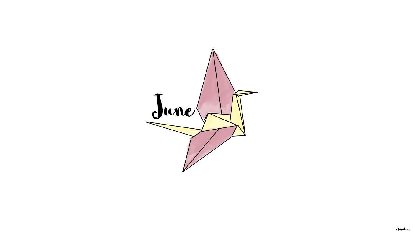 1400x788 freebie #wallpaper #desktop #summer #origami #crane #kranich