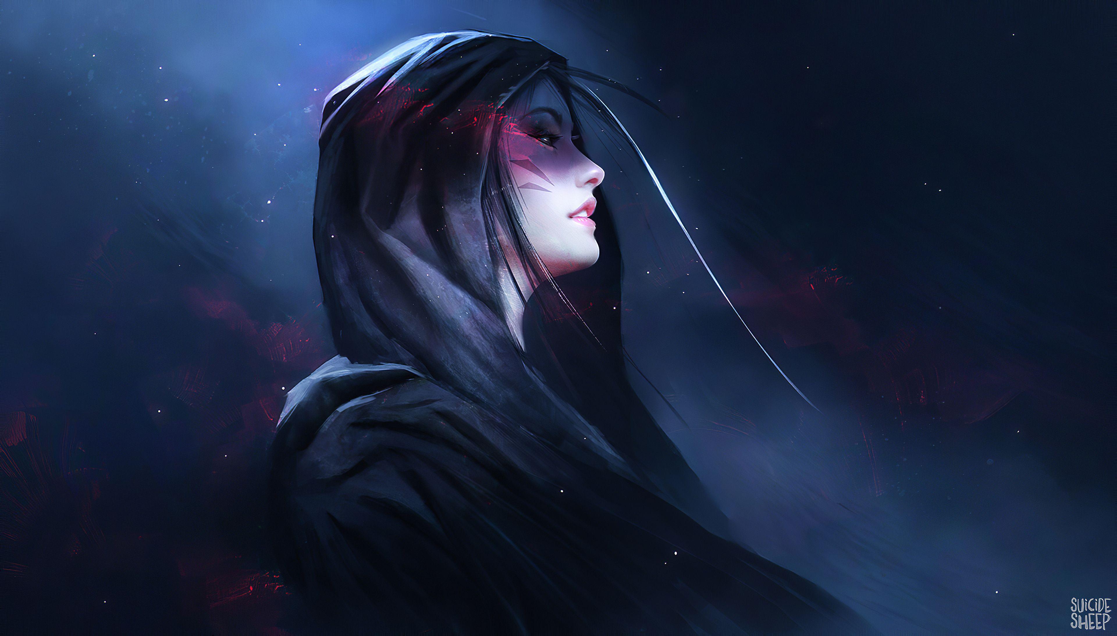 3840x2187 Black Ninja Girl