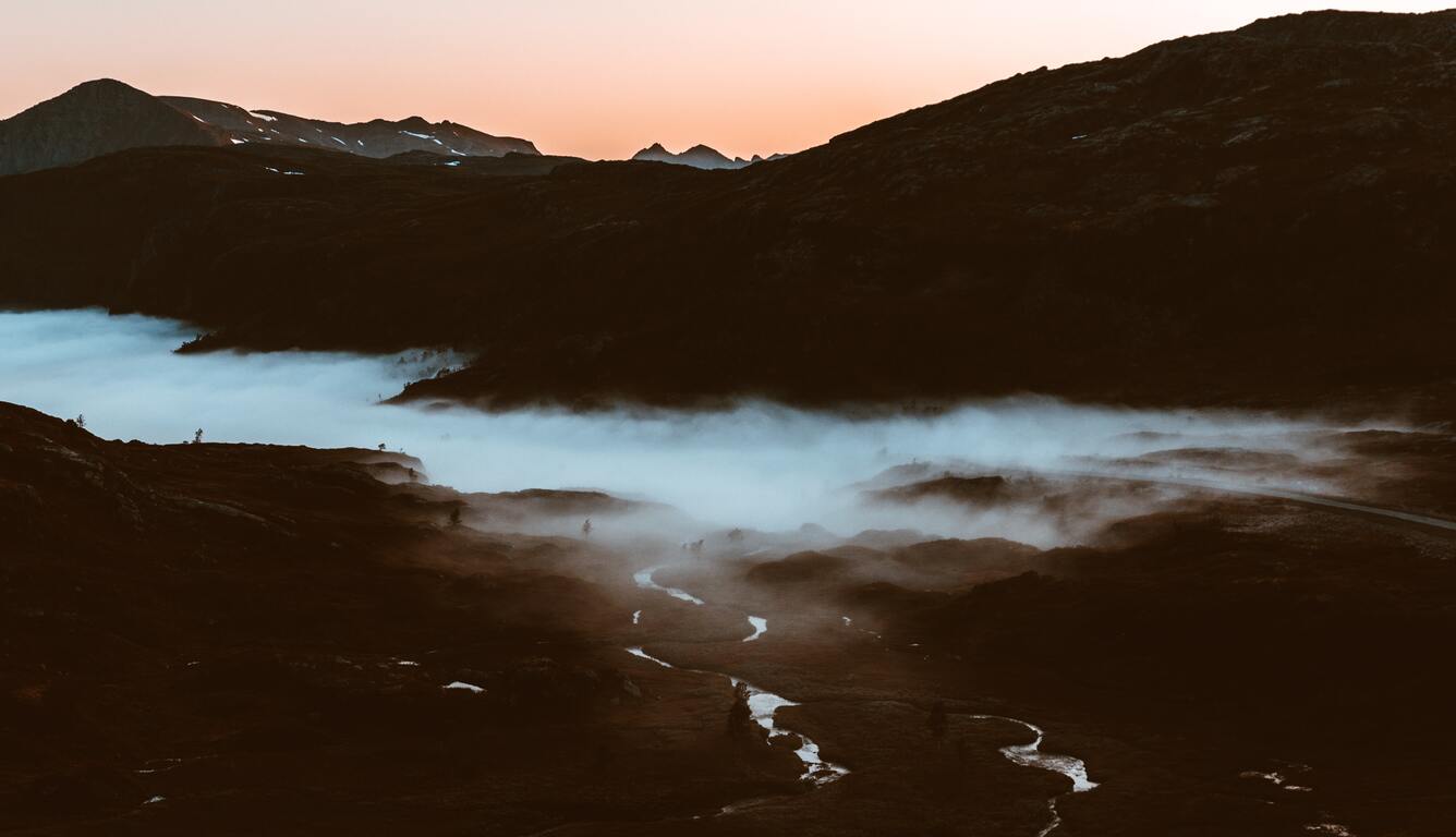 1336x768 Mountain Ranges During Golden .