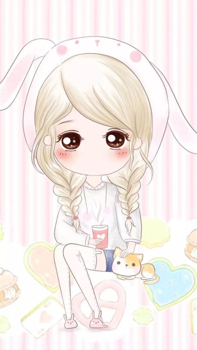 680x1207 Korean Couple Cartoon Wallpaper