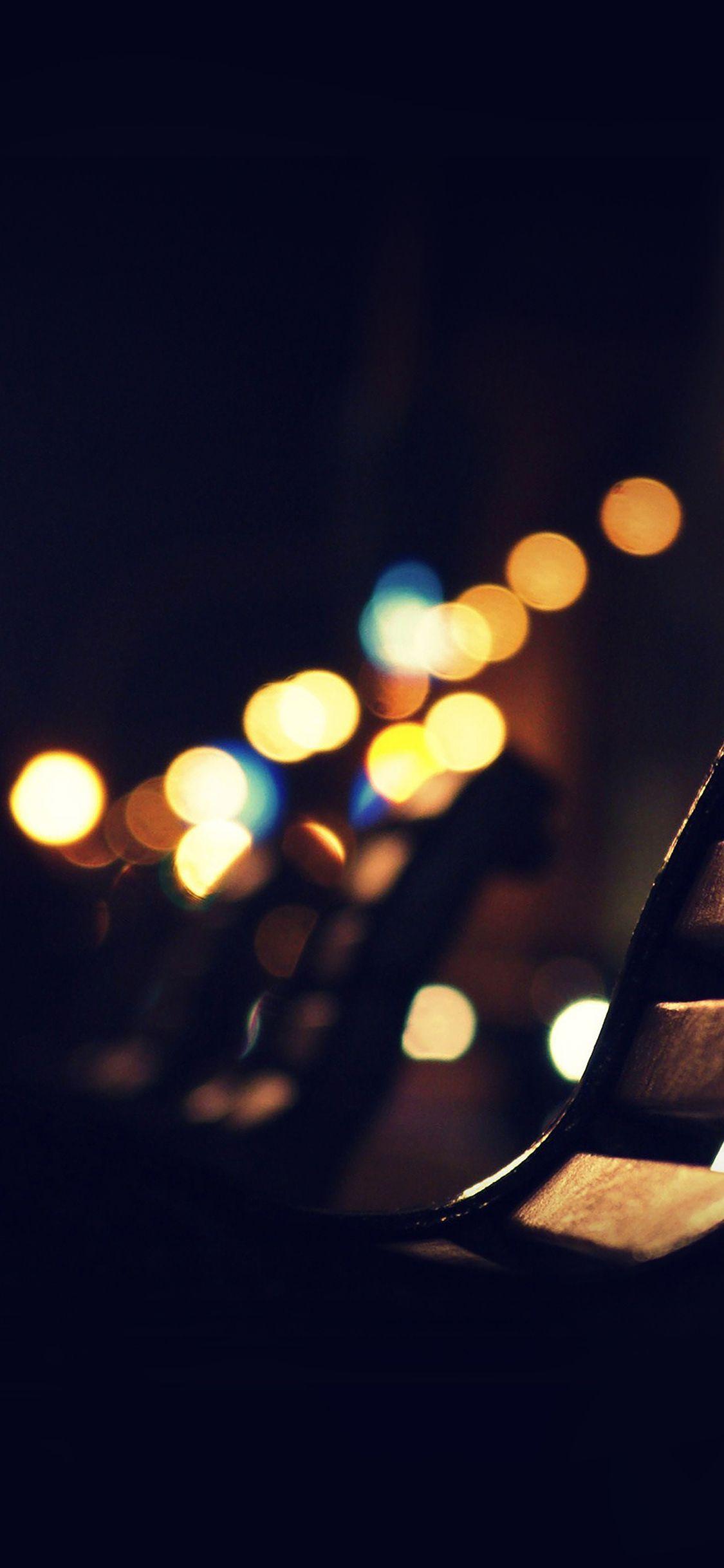 1125x2436 Beach Street Night Lights Bokeh .