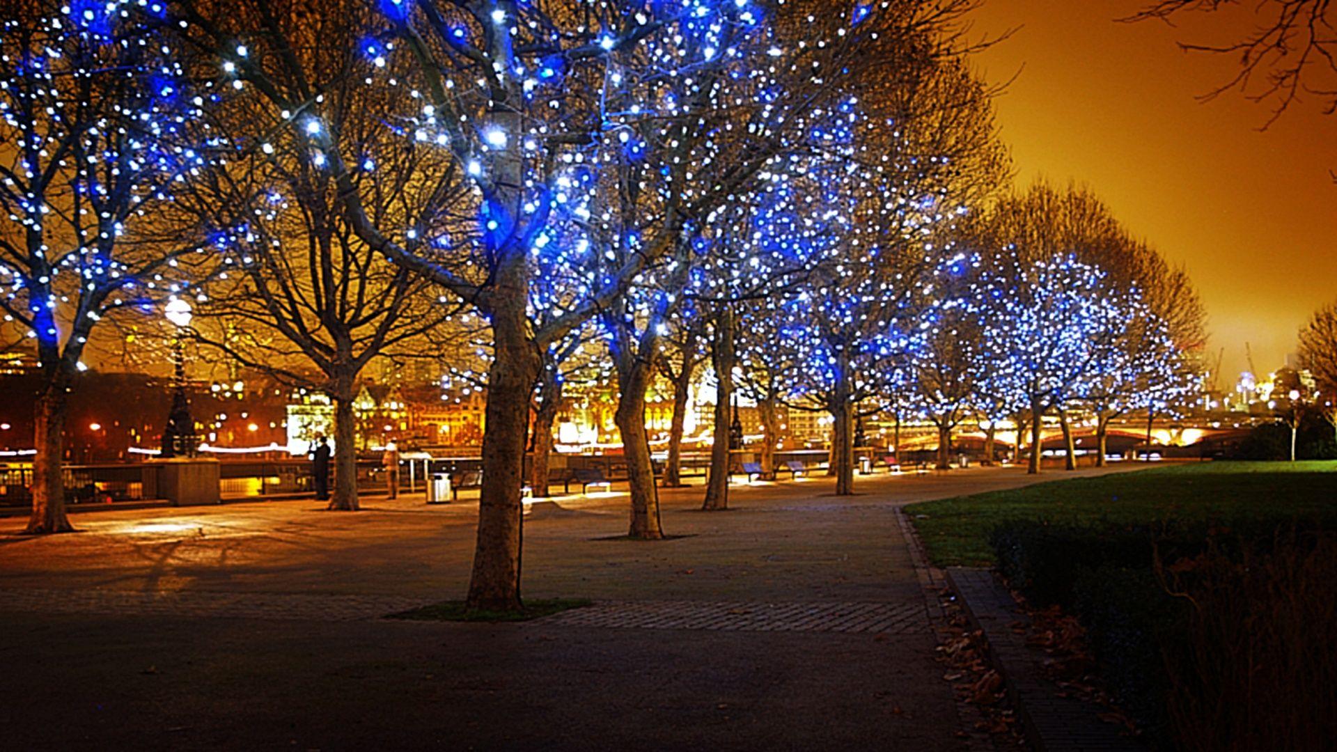 1920x1080 Christmas Lights Desktop Wallpaper .