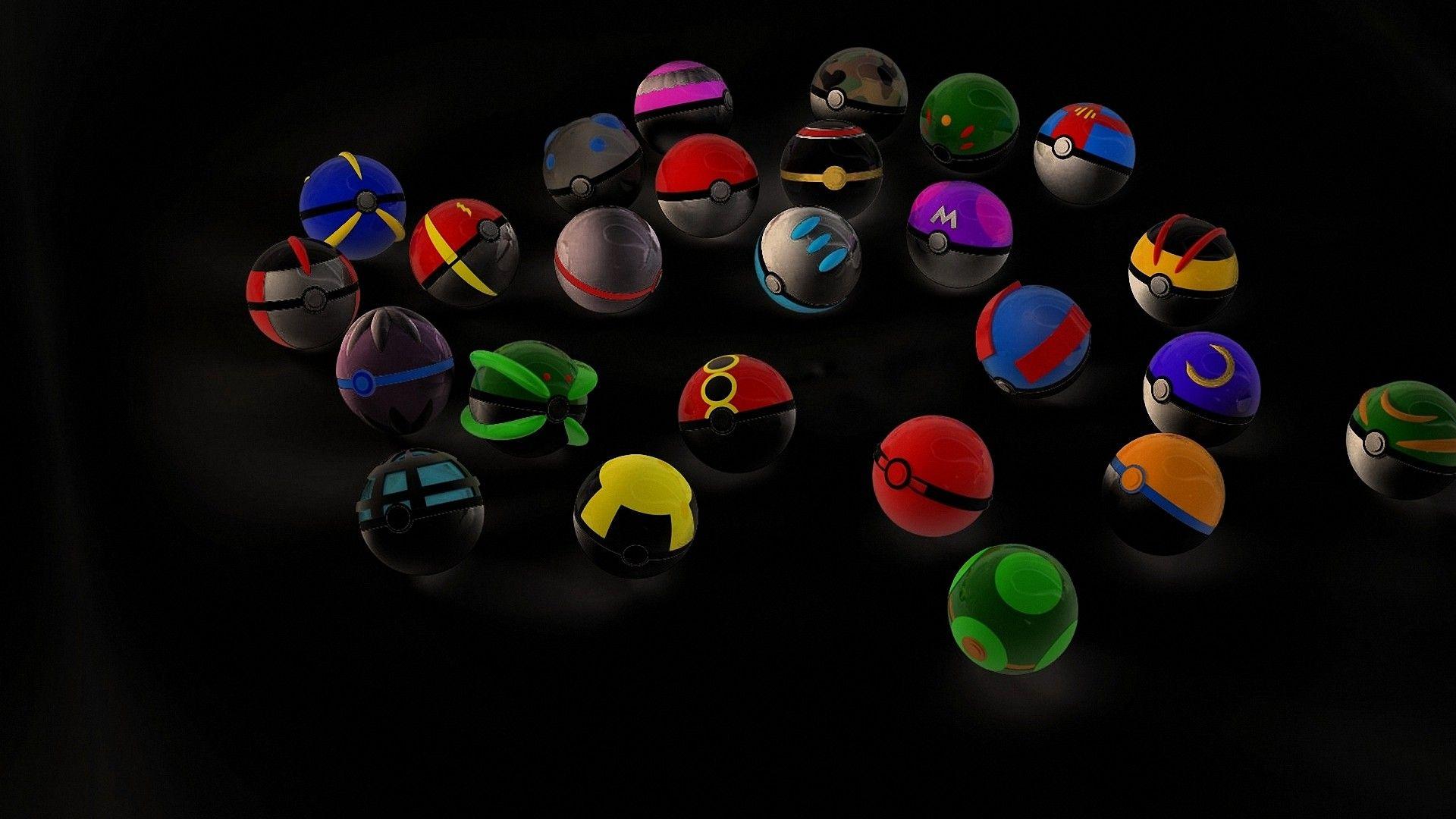 1920x1080 Cartoon Pokemon Poke Balls HD Wallpaper