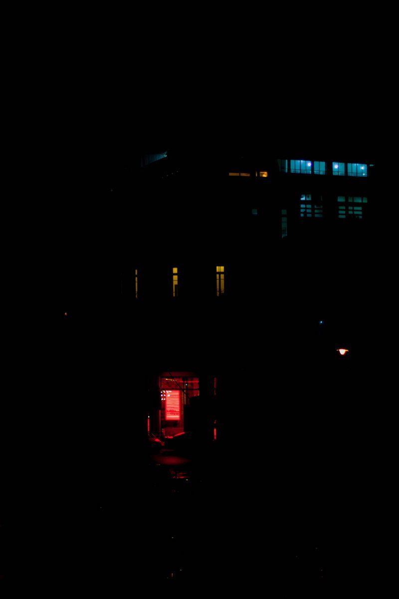 800x1200 city lights, dark, darkness, building .
