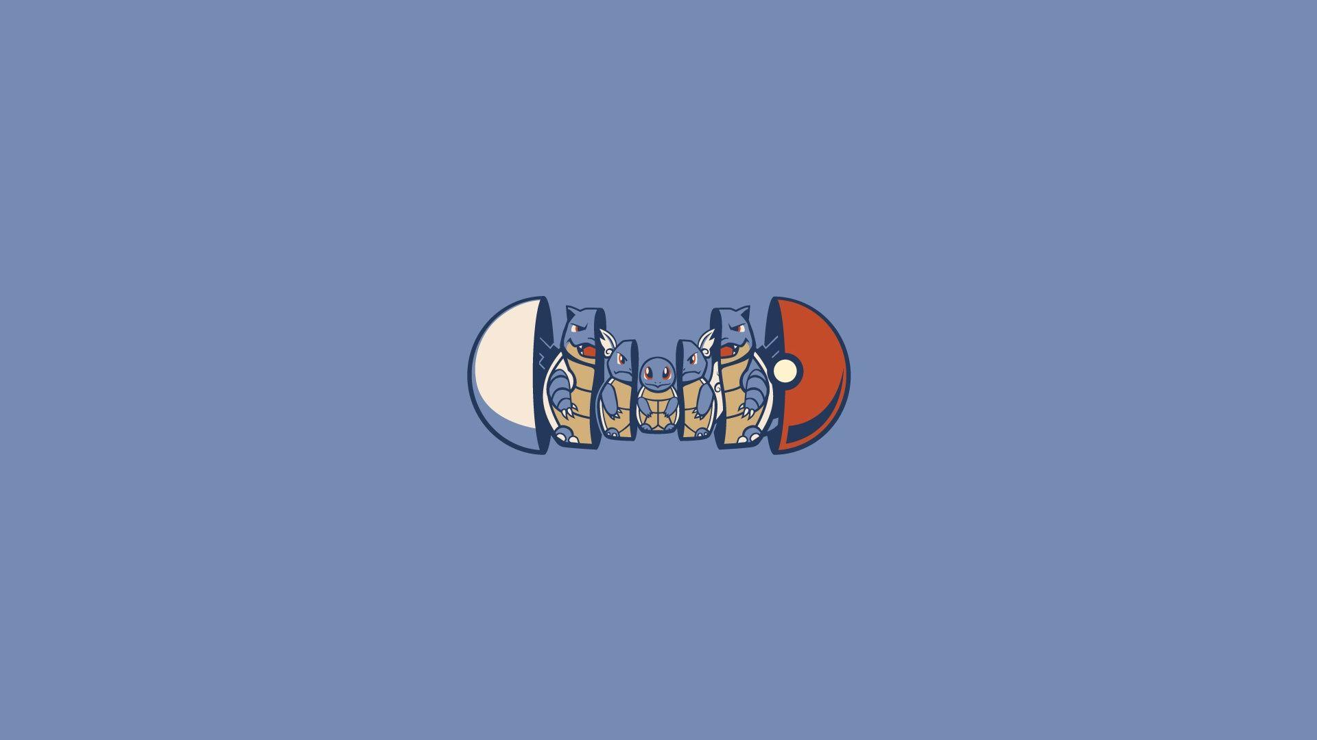 1920x1080 Pokemon Nesting Doll Blue Poke Ball Squirtle Wartortle Blastoise HD