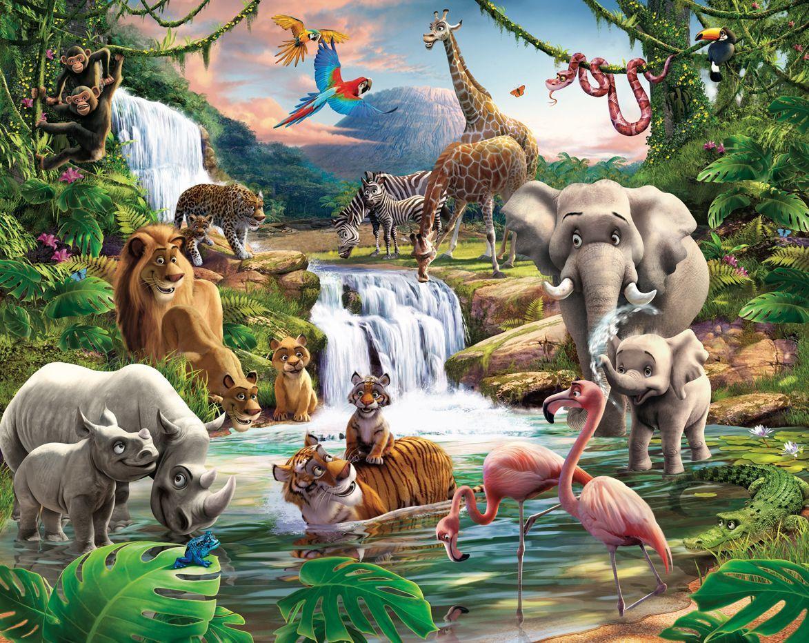 1173x932 Jungle Theme Wallpaper for Kids
