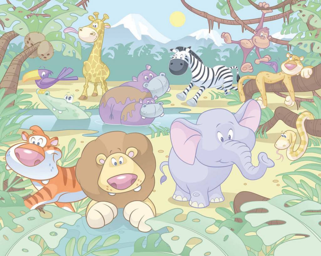 1024x819 Baby Nursery Jungle Wallpaper