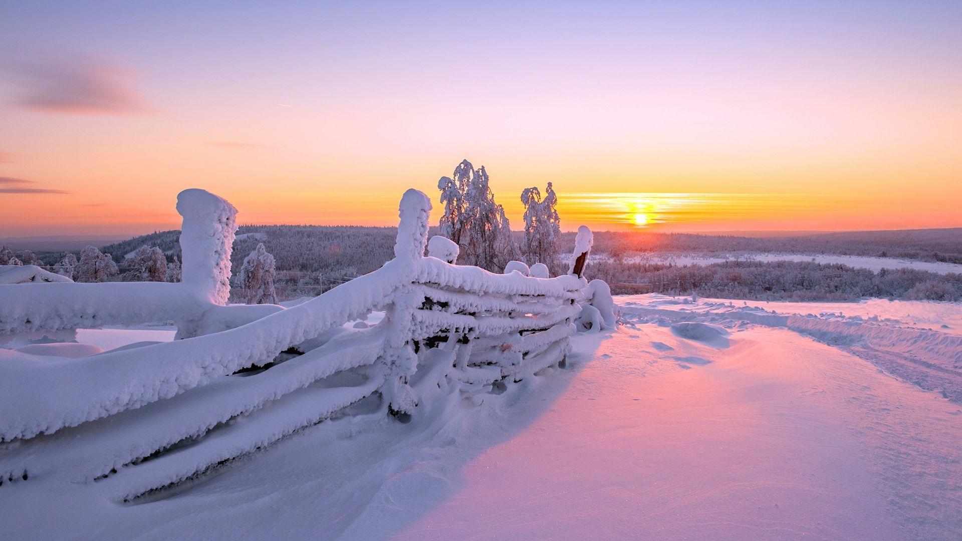1920x1080 #snow, #sunlight, #Sun, #winter .