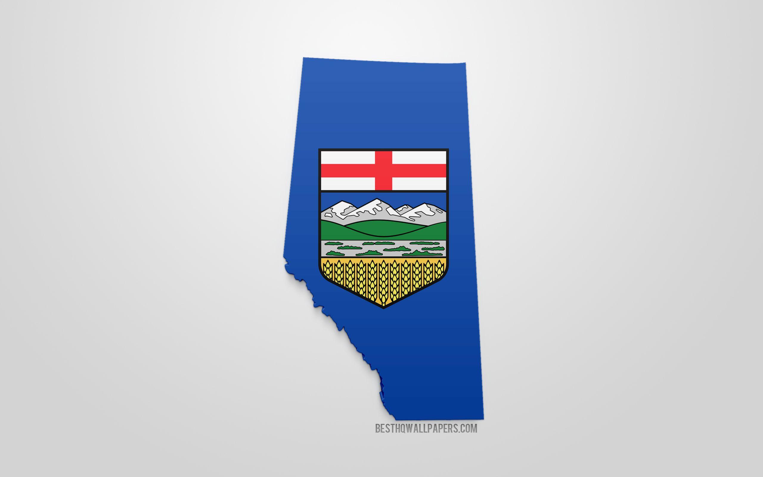 2560x1600 Alberta 3D flag, Canada .