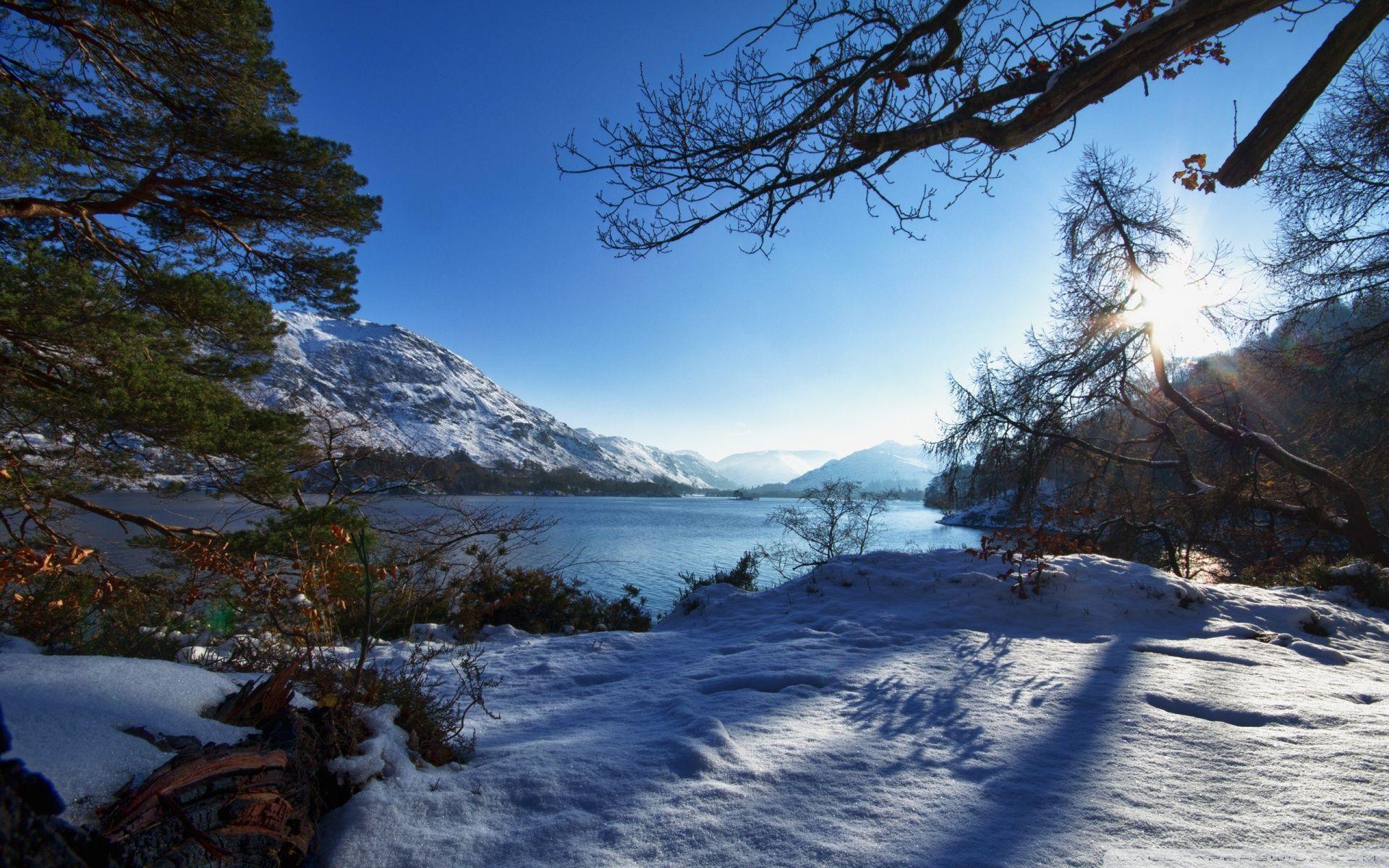 1920x1200 Winter Mountain Wallpaper