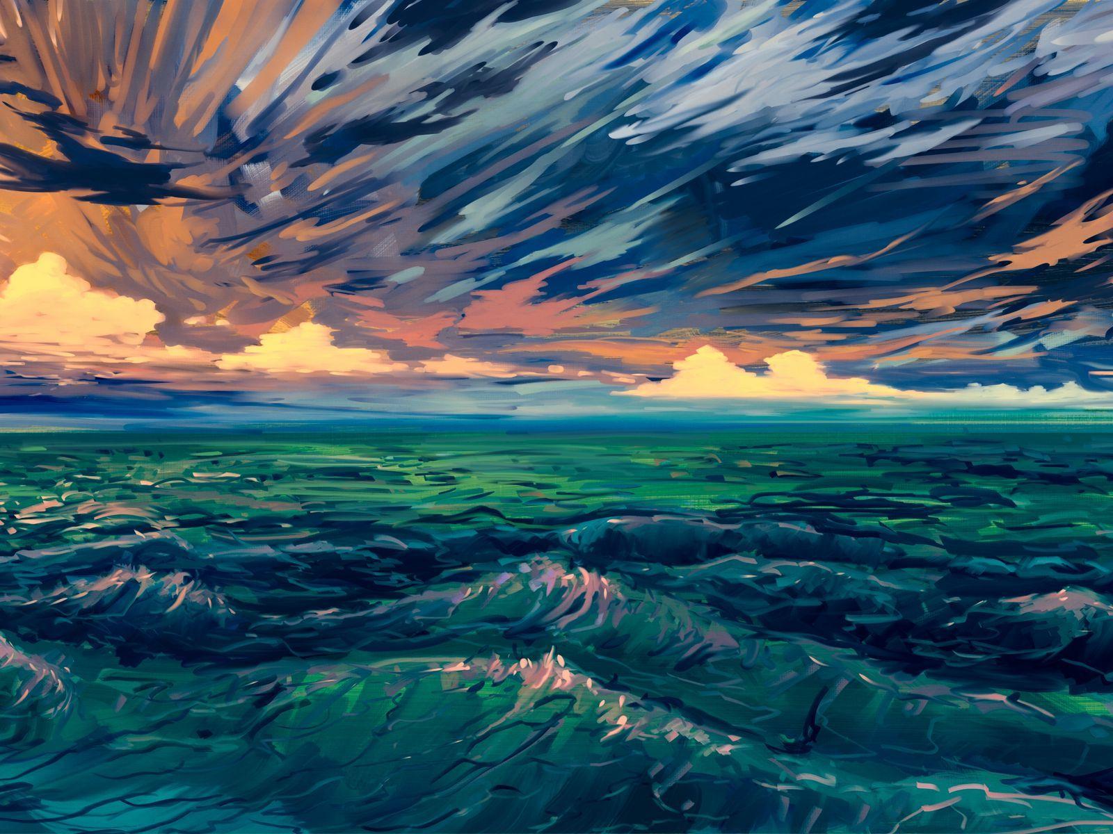 1600x1200 Download wallpaper 1600x1200 sea, waves .