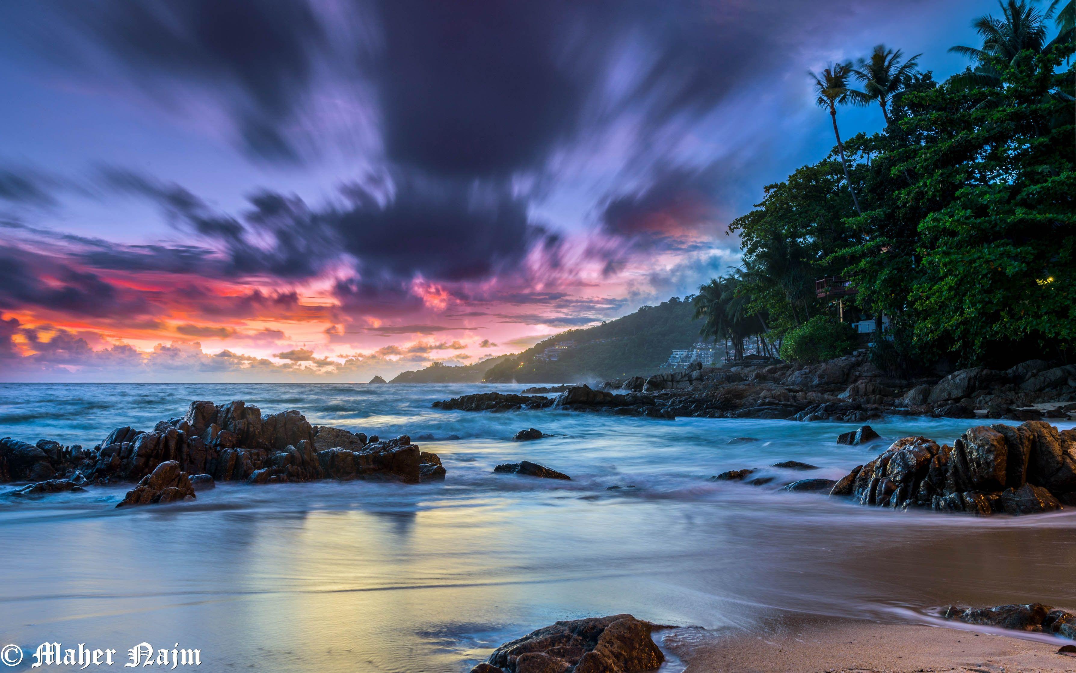 3577x2236 amazing beatiful sunset in phuket .