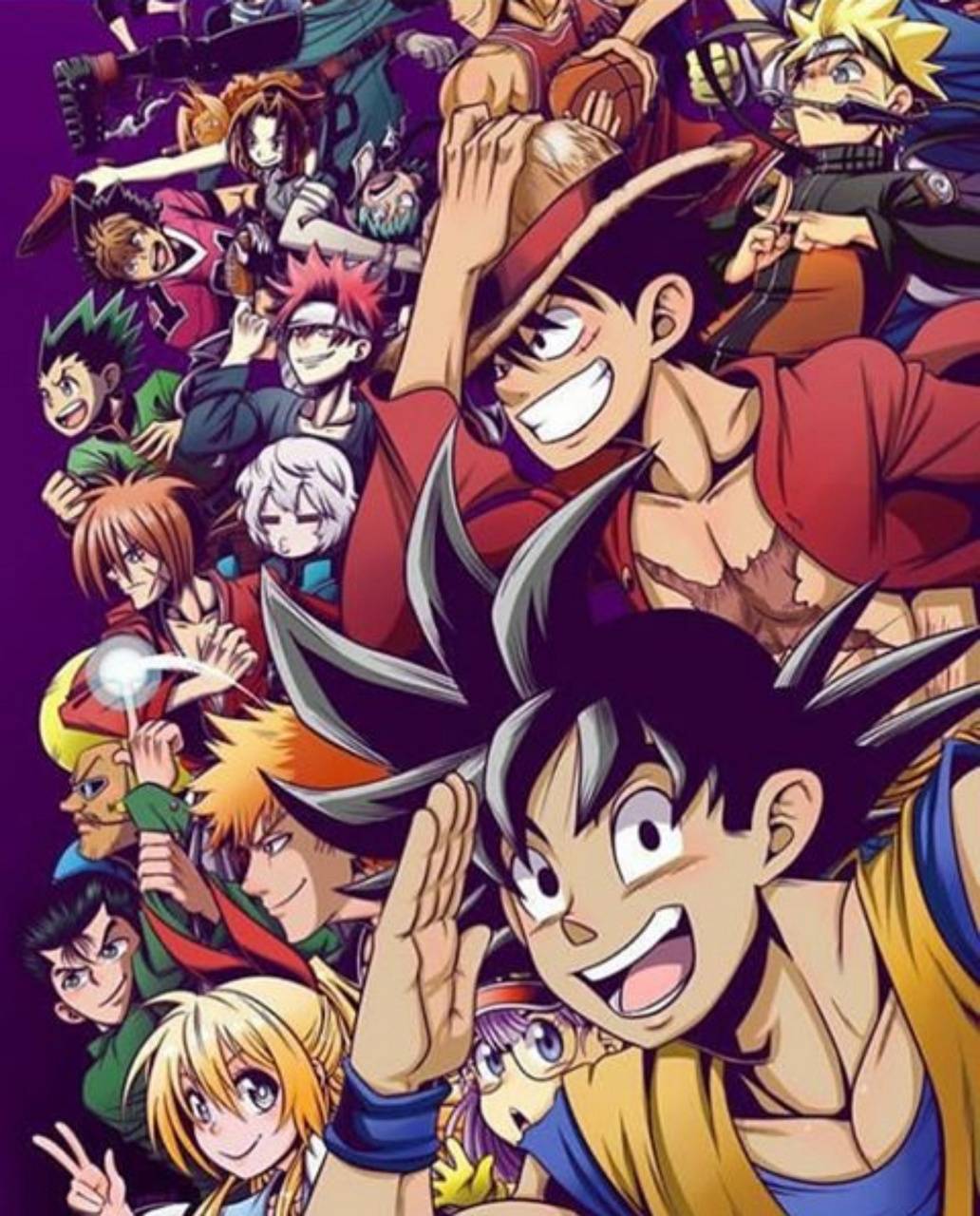 1032x1280 Anime One Piece And Naruto Wallpaper .