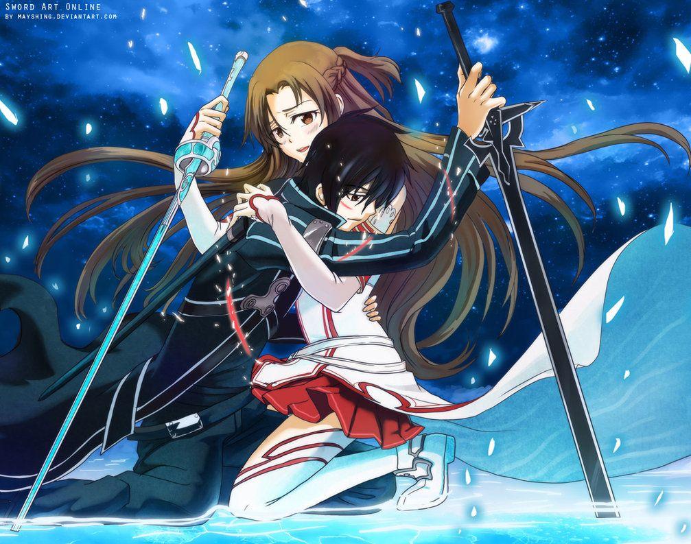 1007x793 Sword Art Online Kirito Asuna Aflheim .