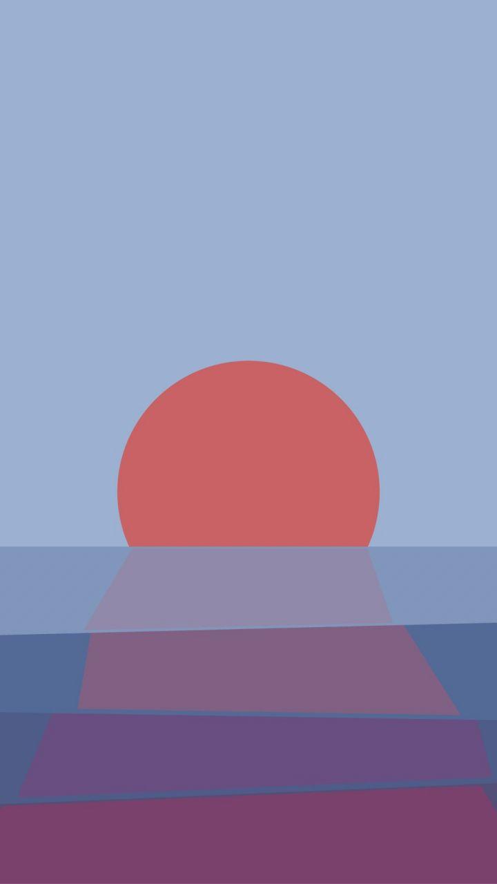 720x1280 Minimalist Sunset wallpaper in 720x1280 .
