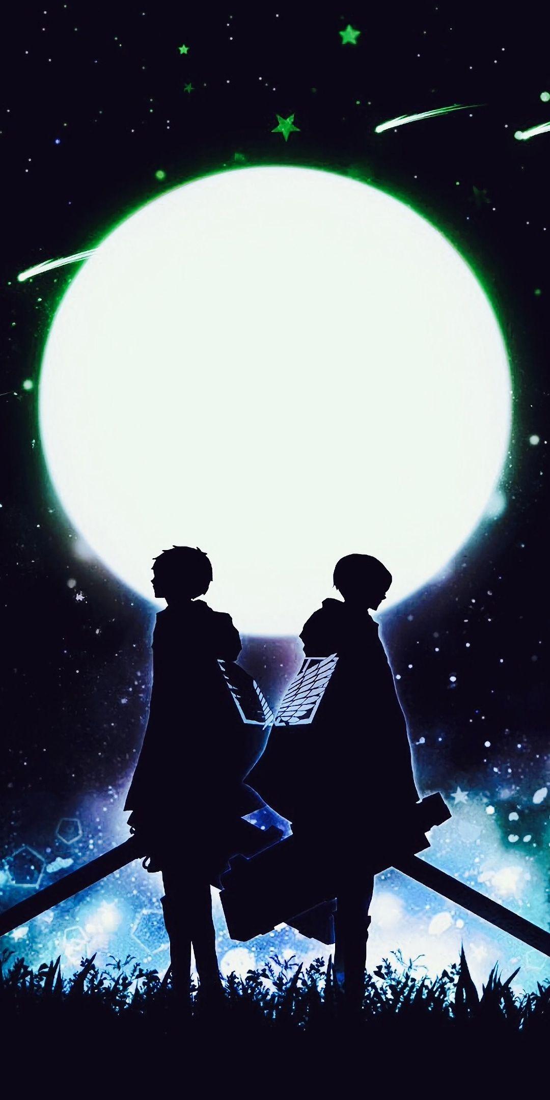 1080x2160 Minimal, Eren Yeager, Levi Ackerman .itl.cat