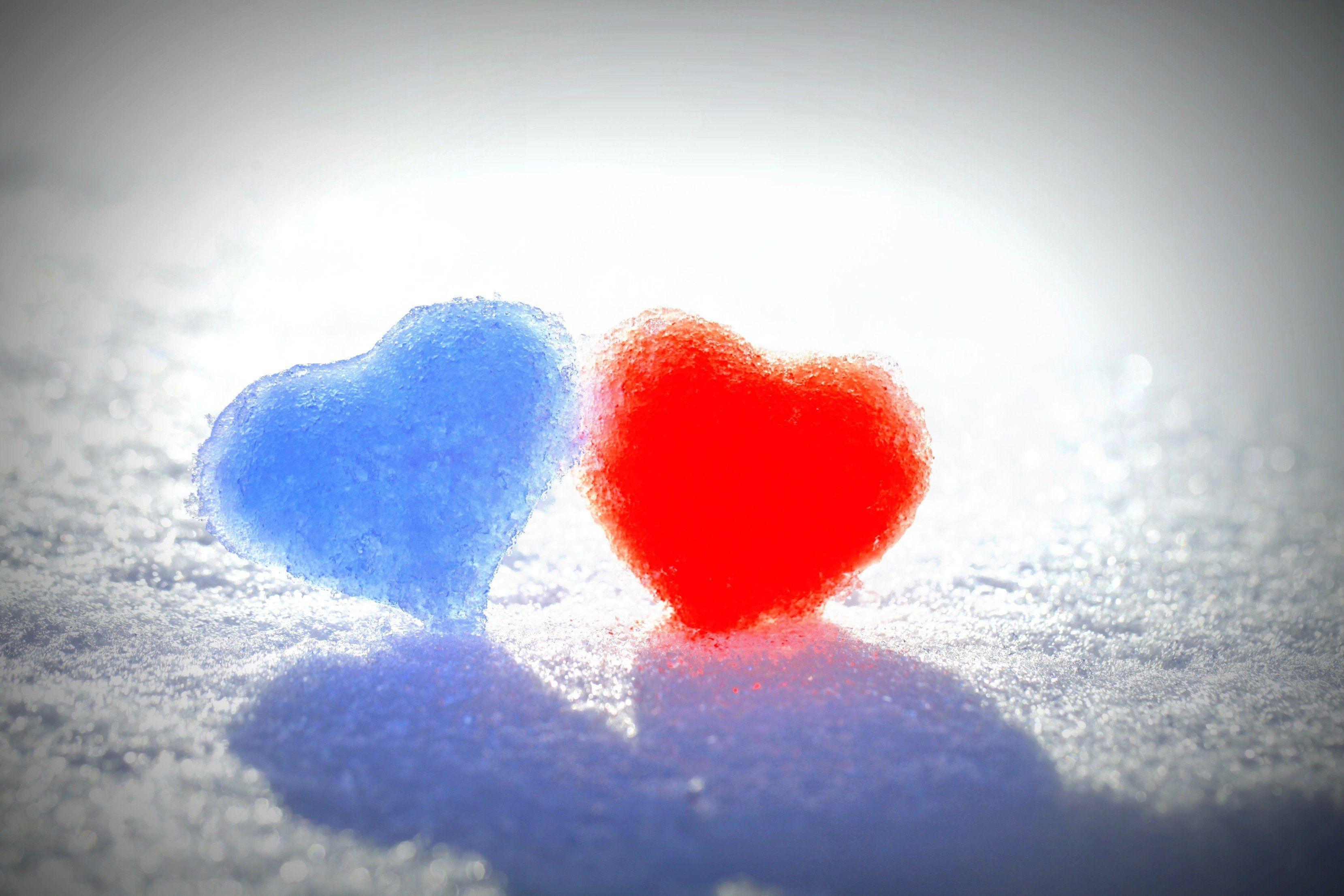 3318x2212 mood, Heart, Bokeh, Love, Winter, Snow .