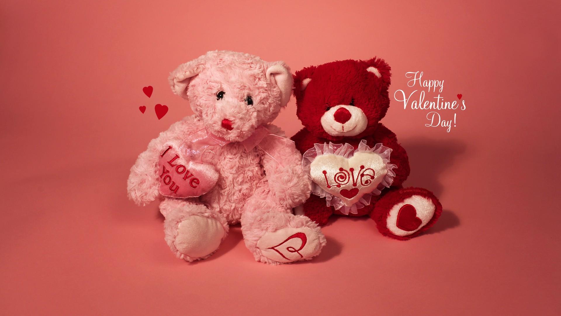 1920x1080 Cute Two Dolls Happy Valentine Day Wallpaper B Wallpaper